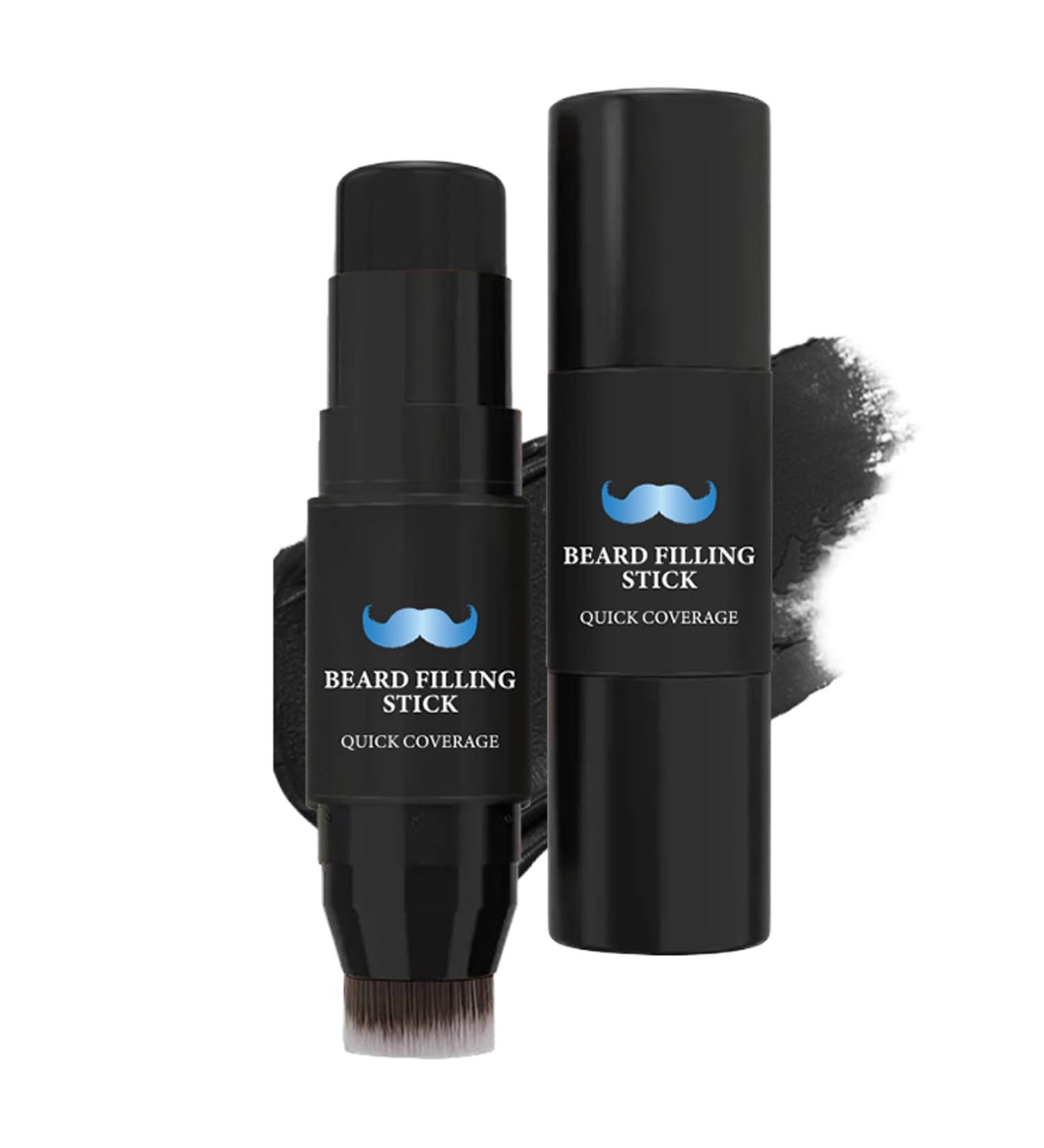 Krujecnt Beard filler for men beard filler Filling stick and brush 7G long lasting waterproof sweat proof tint for facial hair makeup shaping improvement - Buy Online on GoSupps.com