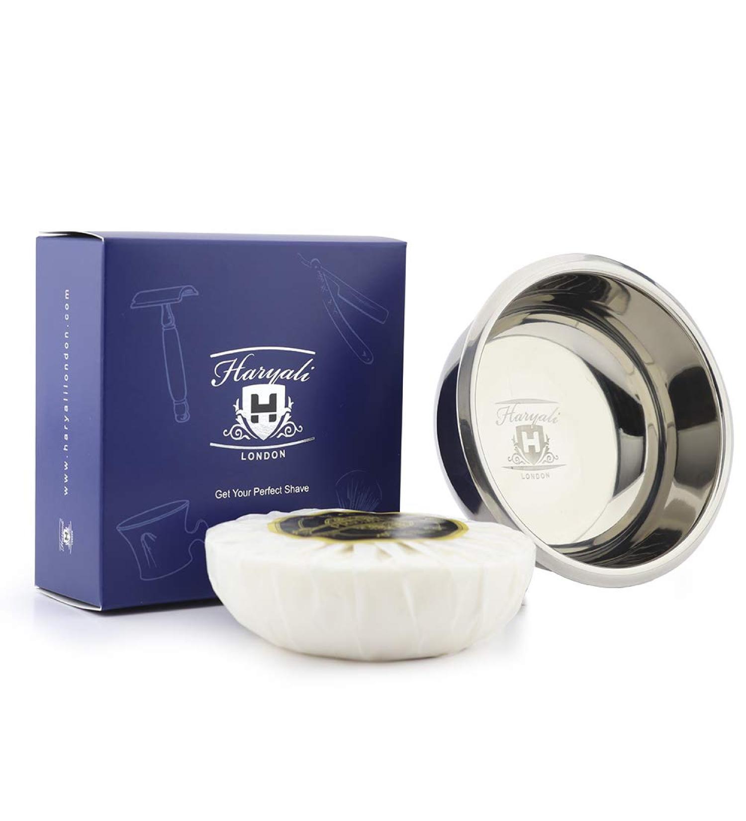 Haryali London Shaving Bowl - Stainless Steel Shaving Soap Dish for Rich Lather - Sustainable Shaving Soap Bowl for All Skin Types - Buy Online on GoSupps.com