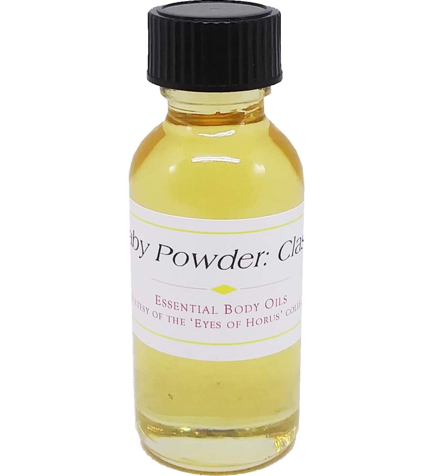 Baby Powder: Classic Scented Body Oil Fragrance Regular Cap - Light Gold - 1 oz. - ID#31861 1 Ounce (Pack of 1)
