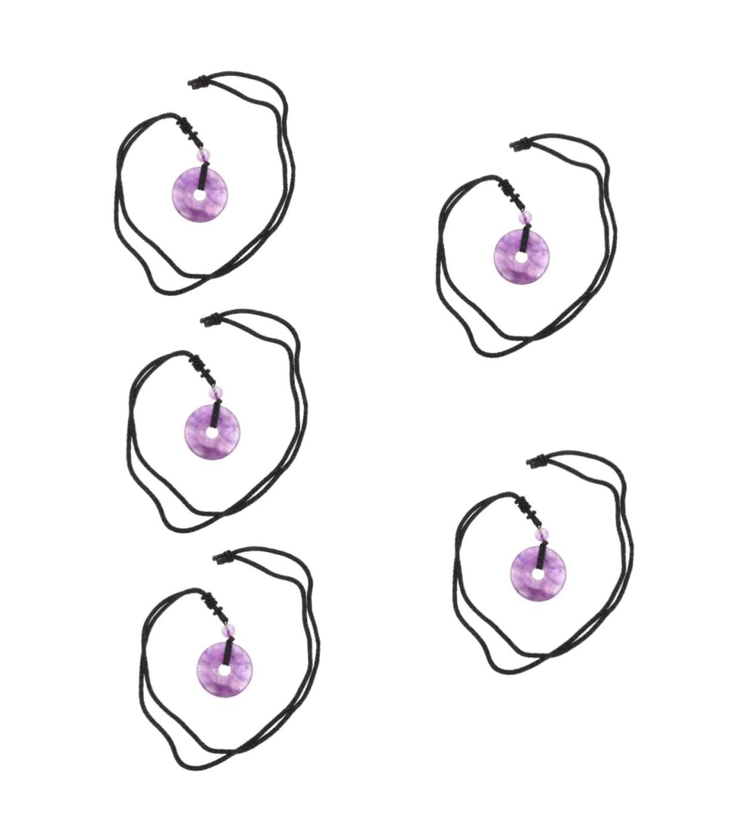 Minkissy 5-Stone Crystal Pendant Necklace | Elegant Safety Buckle Design | International Shipping Available - Buy Online on GoSupps.com