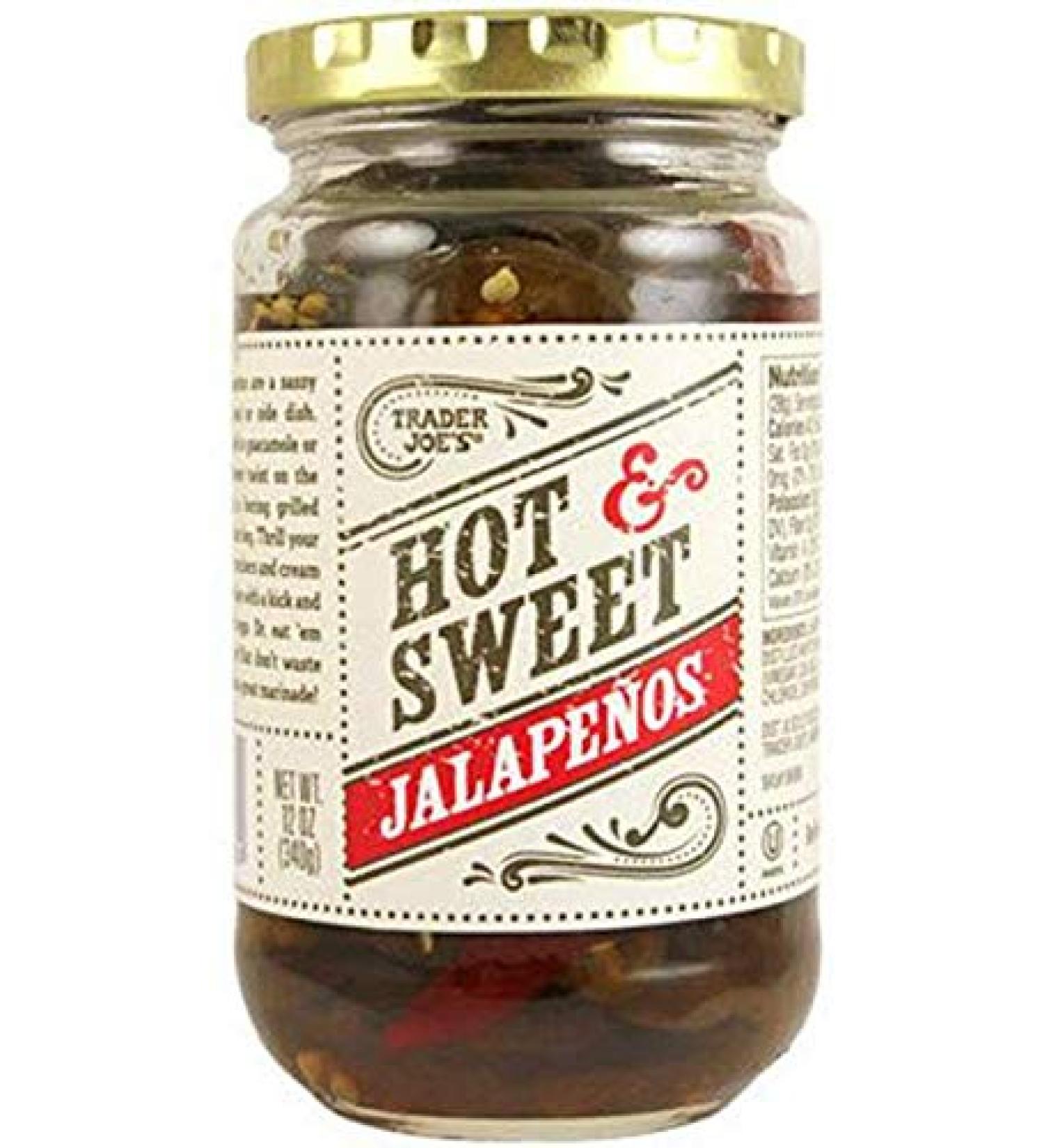 Trader Joe's Hot & Sweet Jalapenos 12 oz (Pack of 3)