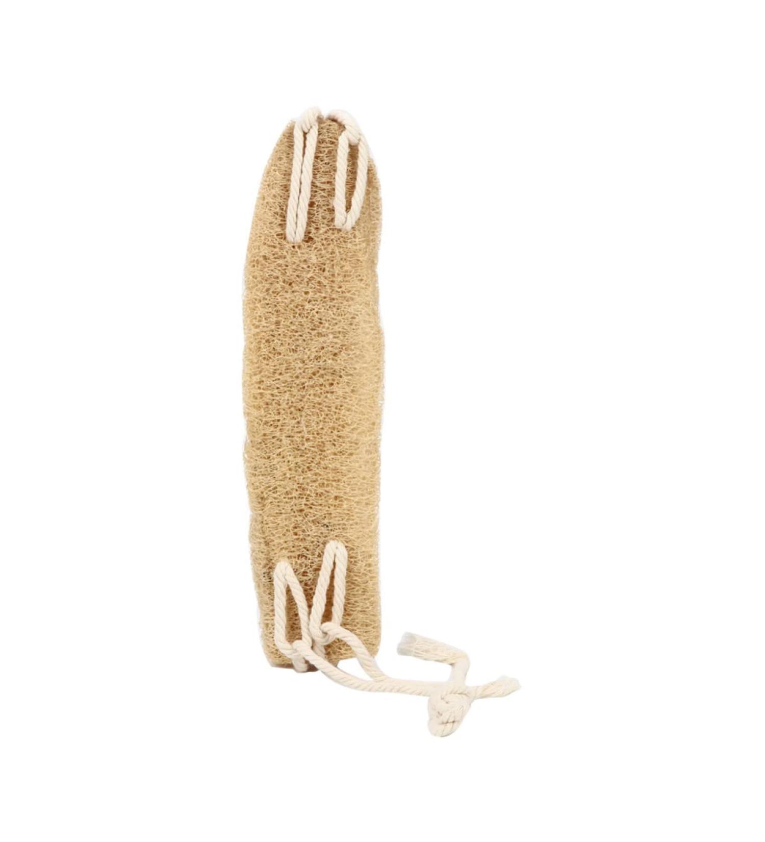 Loofah Bath Towel Scrubber | Exfoliating Bath Sponge & Back Scrubber Strap - Beige - Perfect for Travel & Shower - Buy Online on GoSupps.com