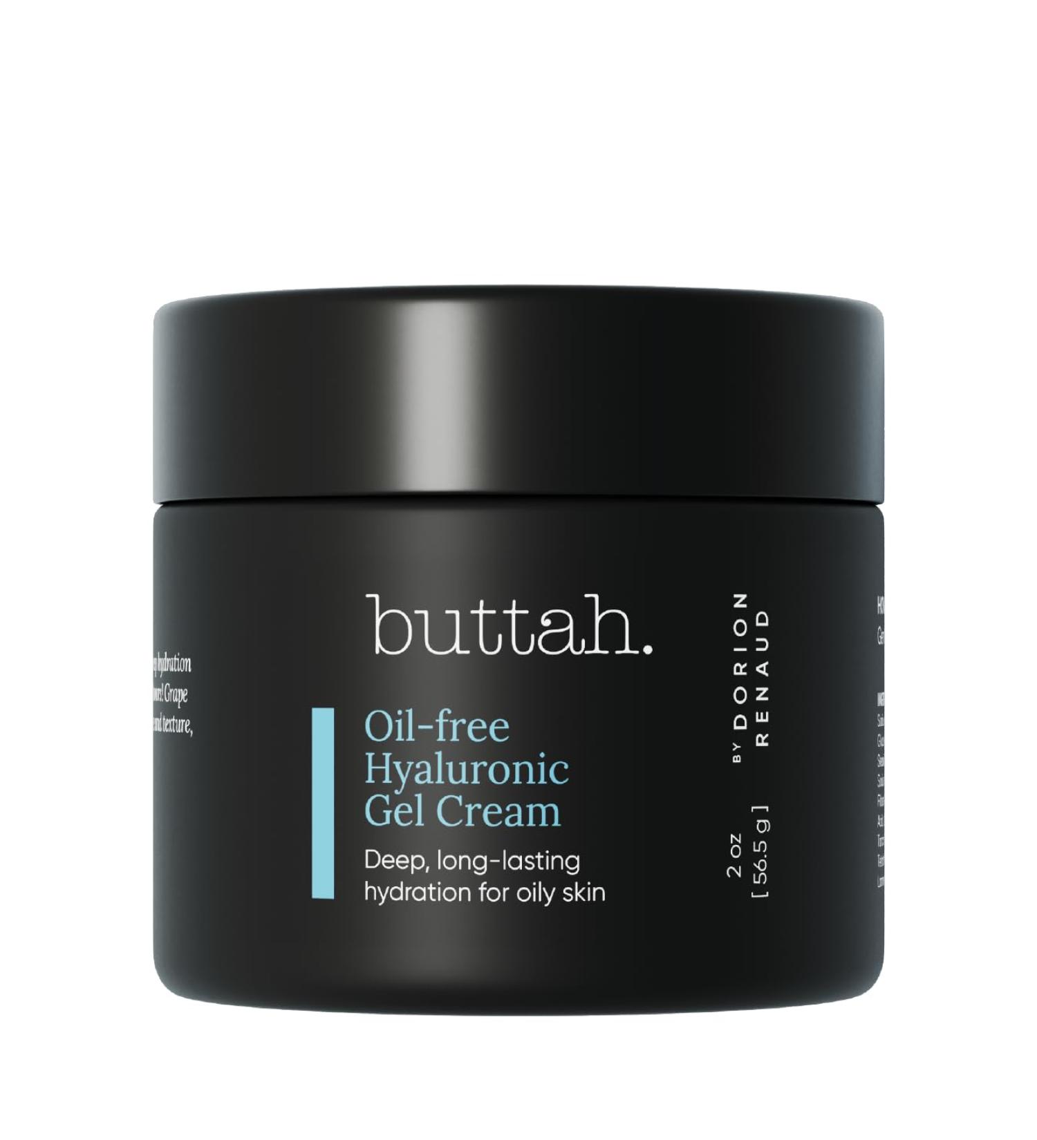 Buttah Skin Oil-Free Hyaluronic Gel Cream 2oz - Deep Hydration Daily Moisturizer - Black-Owned Naturally Based Skincare - Buy Online on GoSupps.com