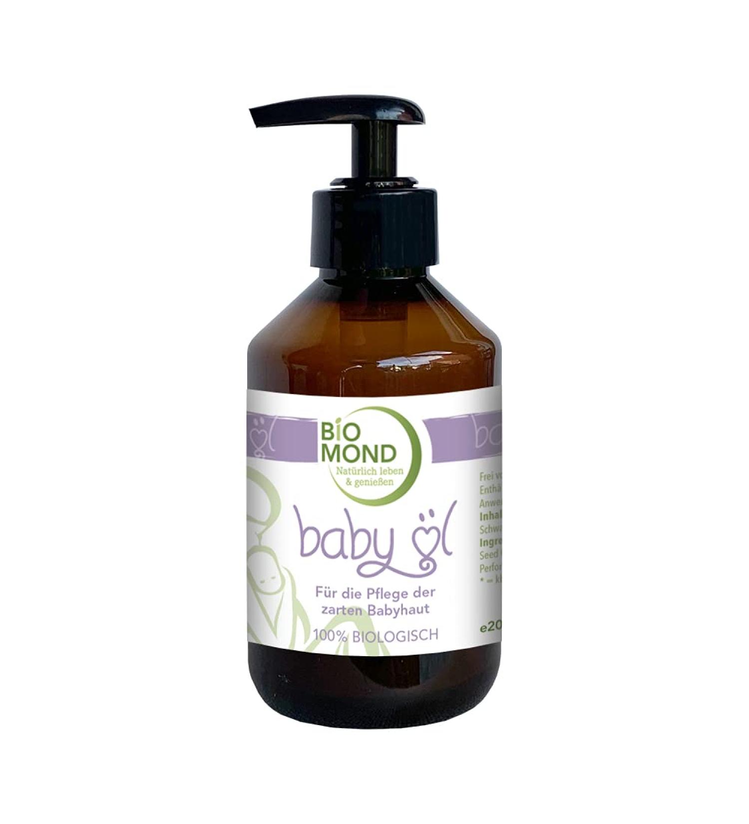 Buy ORGANIC Baby Oil BIOMOND TEST WINNER - 200ml Natural Additive-Free Vegan Formula Recommended by Midwives - Buy Online on GoSupps.com