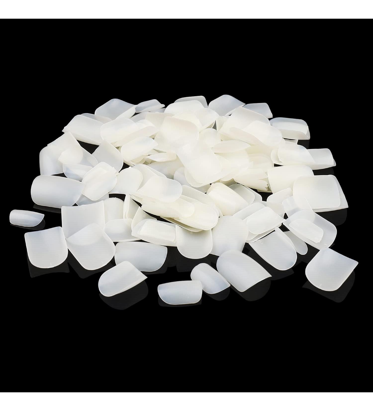 500pc Natural Short Square Press on Nails | Full Cover False Nails for Women & Girls | DIY Nail Art Tips - Buy Online on GoSupps.com