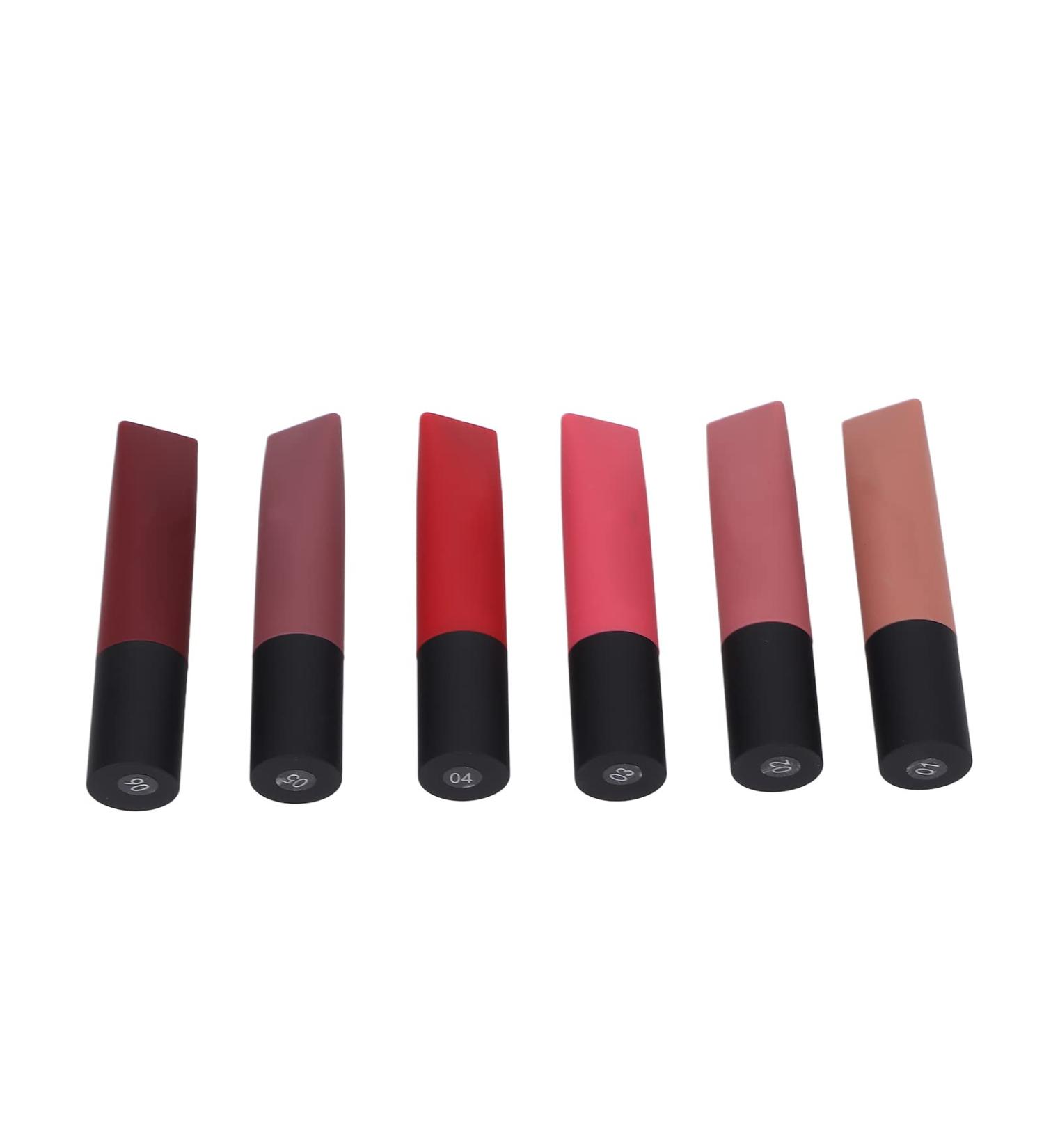 Buy Set A: Non-Fading Matte Lip Gloss & Color - 6 Safe Shades for Easy Makeup | International Shipping - Buy Online on GoSupps.com