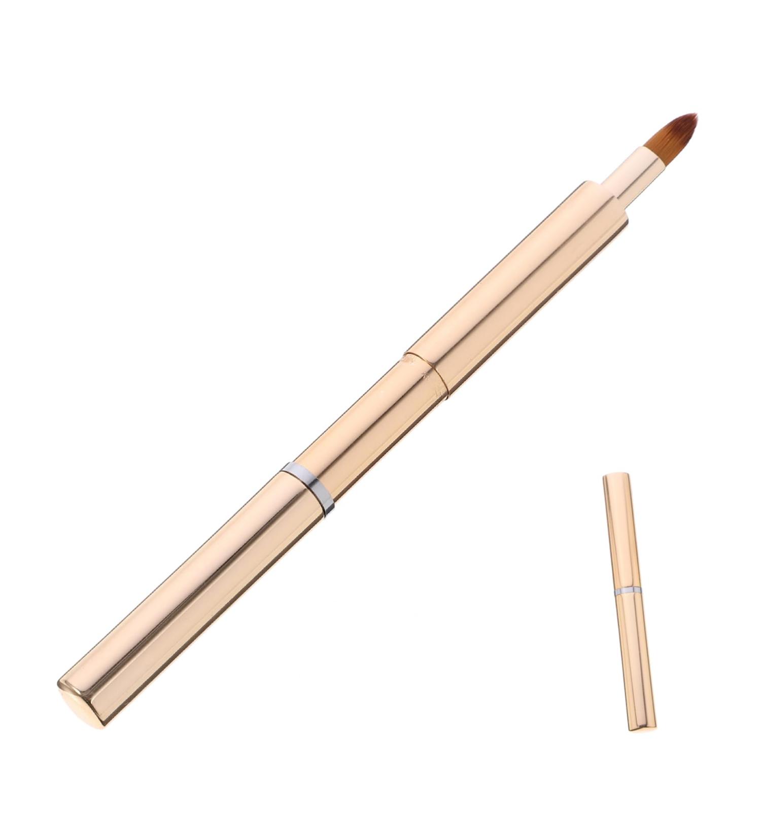 Beavorty Makeup Tools round lip for women makeup brush artificial fiber lipstick applicator smudge stick lipstick lip gloss brush aluminum lip brush lip balm lips applicator 13.40X0.90X0.90CM Golden - Buy Online on GoSupps.com