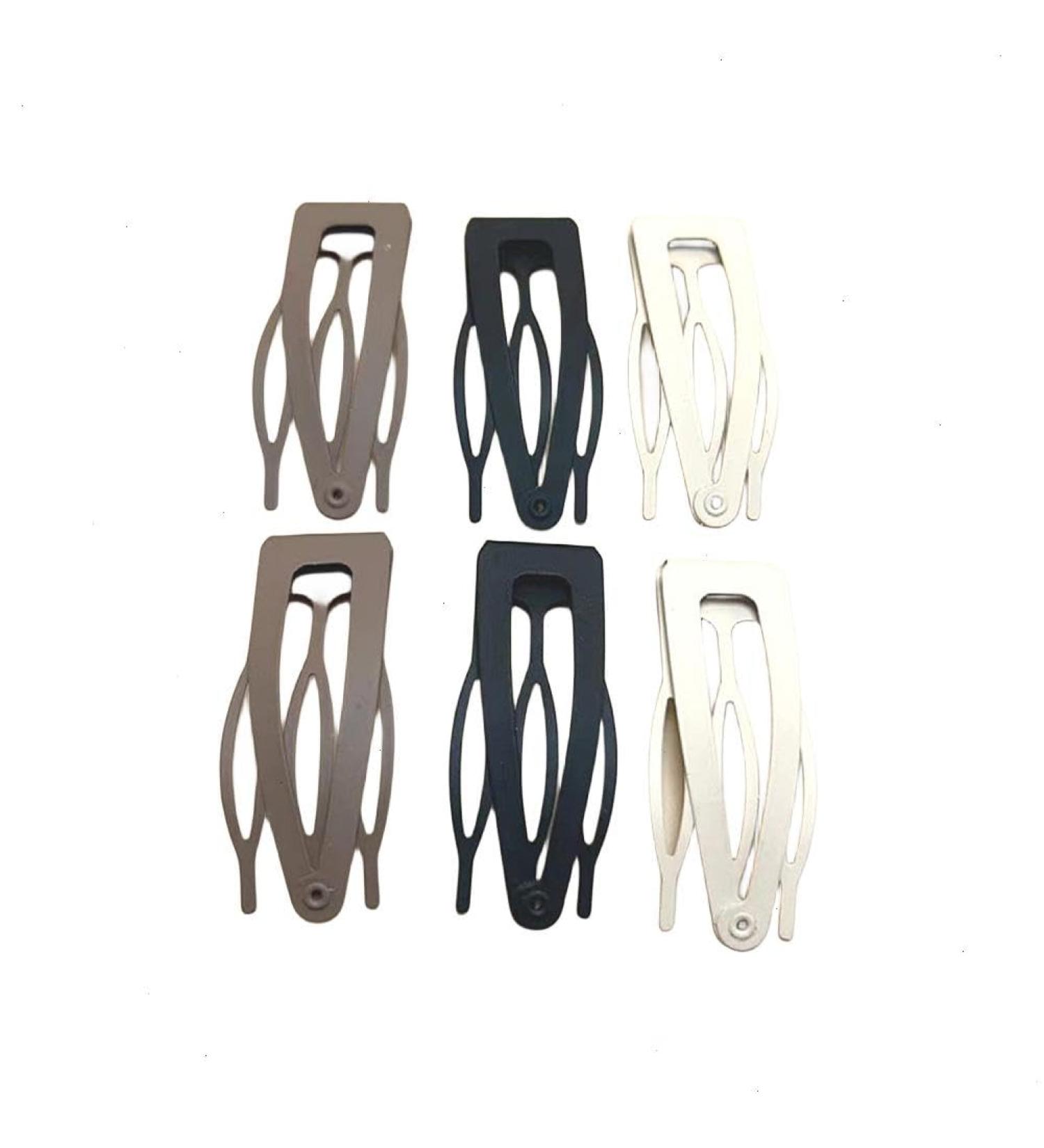 zhiang 36 Pieces Double Grip Hair Clips Metal 3 Prong Clips for Hair Snap Hair Clips for Women Girls and Hair Making Salon(Khaki Black White Brown) - Buy Online on GoSupps.com