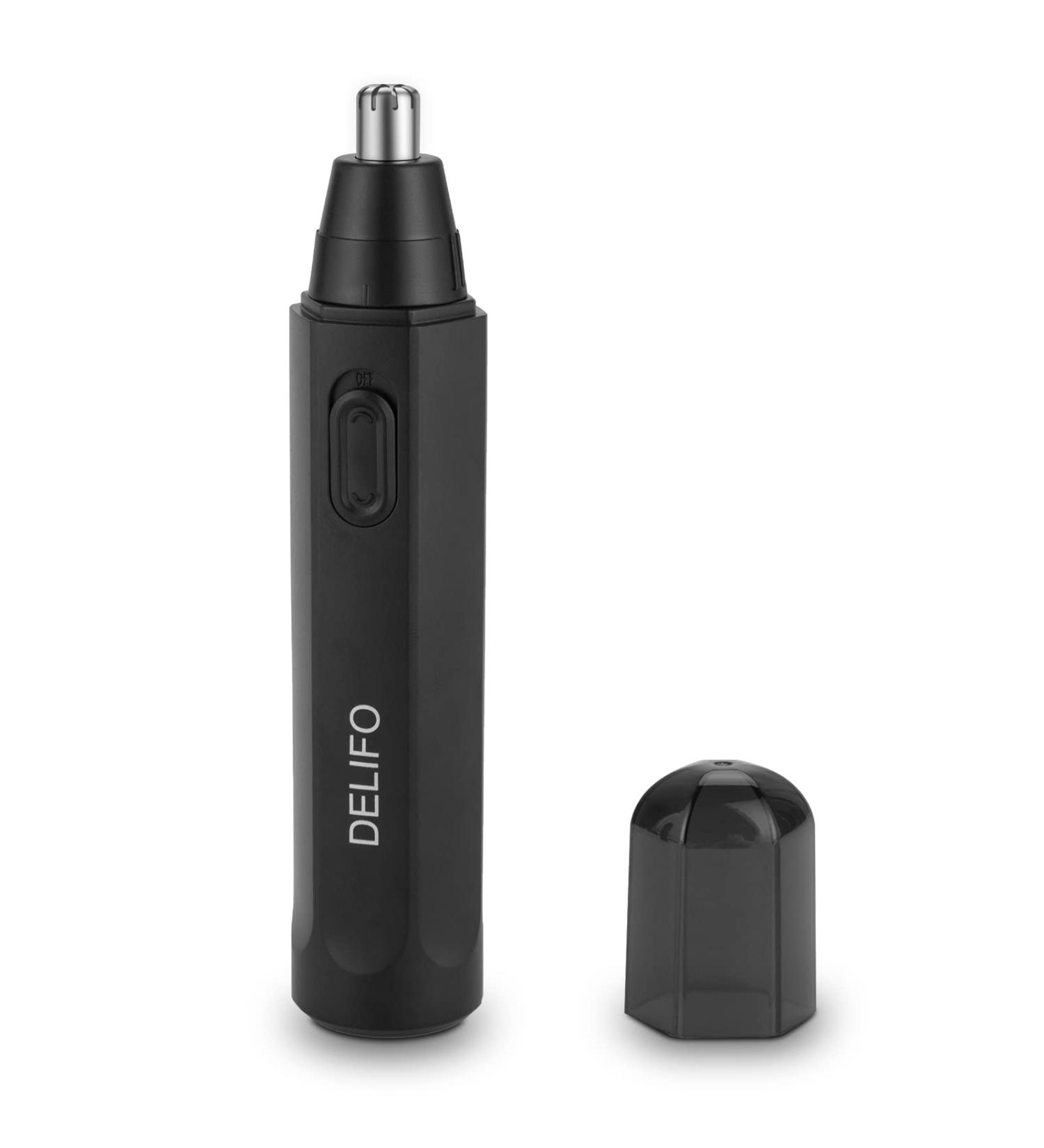Buy Cordless Waterproof Nose Hair Trimmer - Painless Ear & Nose Hair Remover for Men & Women | Dual Edge Blades | Easy Cleansing Eyebrow Trimming Tool - Buy Online on GoSupps.com