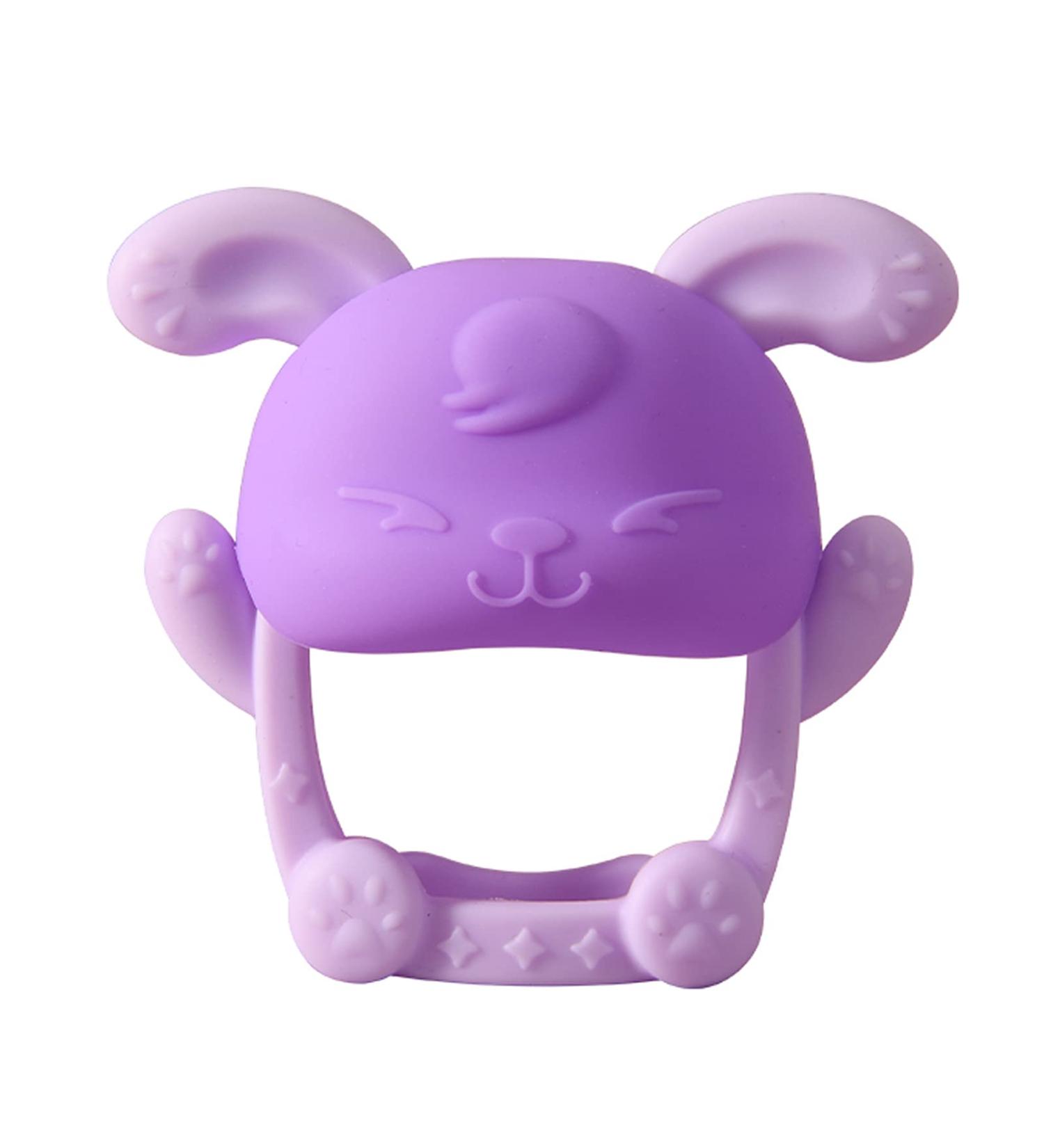 Rabbit Teething Mitten: Silicone Chew Toy for Infants 3+ Months - Removable Component - Buy Online on GoSupps.com