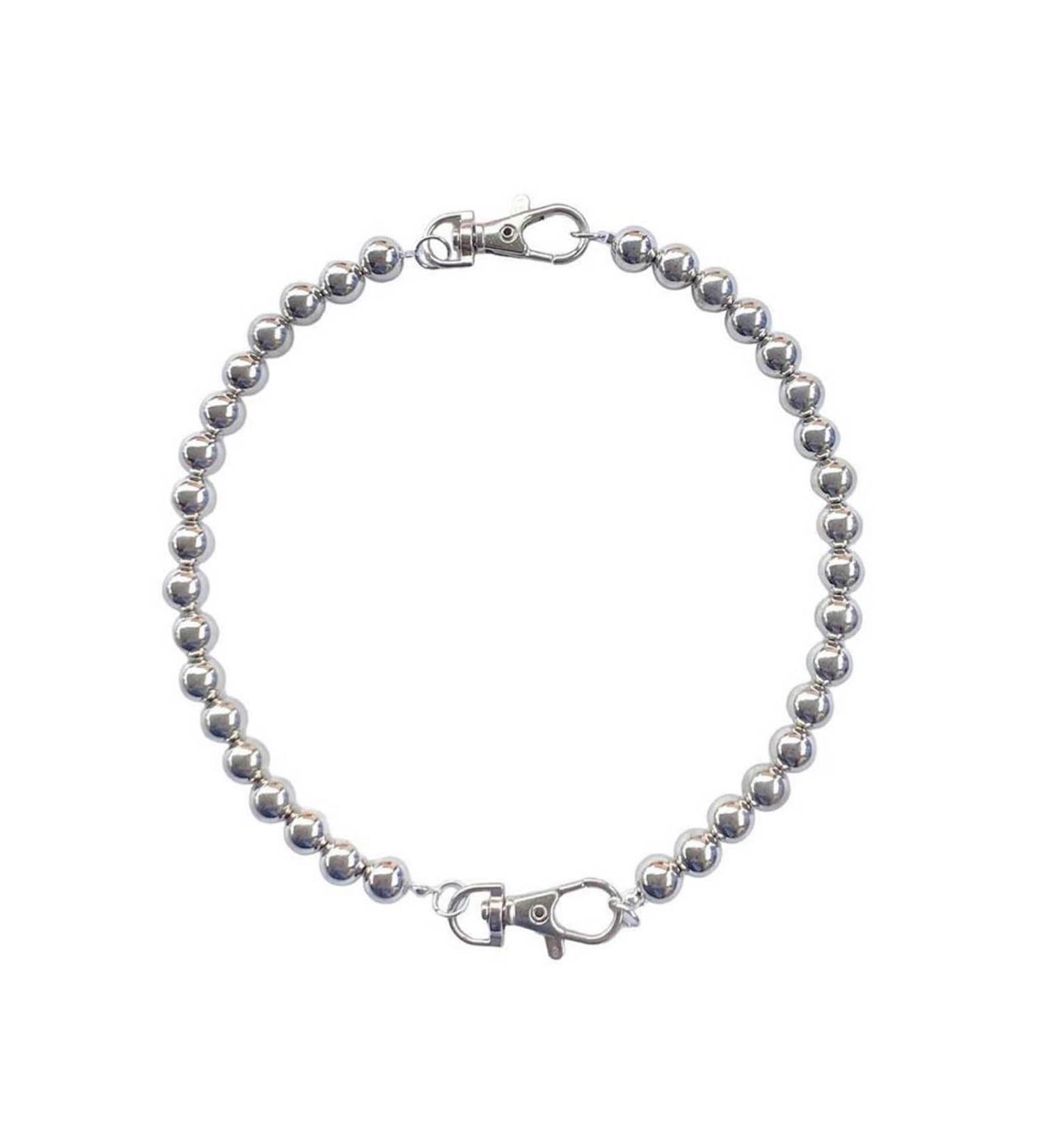 Oralgos Women's Alloy Punk Jewelry - Large Ball Collarbone Necklace with Pearls | Unique Gift for Men & Girls - Buy Online on GoSupps.com