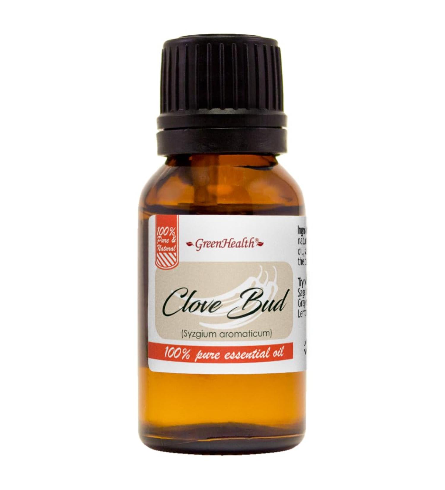 GreenHealth Clove Essential Oil - 100% Pure Therapeutic Grade Essential Oil - 1/2oz (15ml) - Clove Bud Oil - Buy Online on GoSupps.com