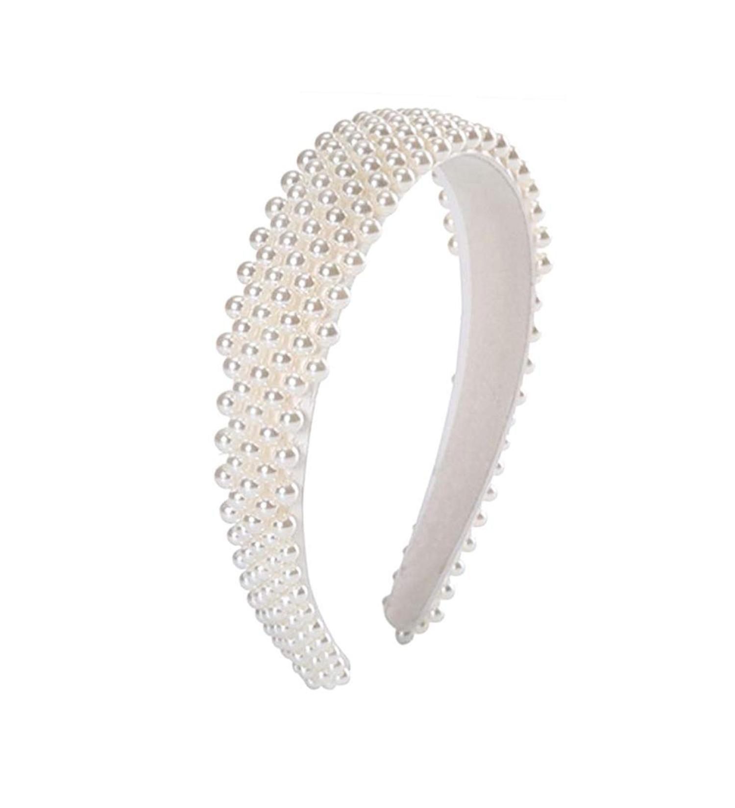Pearl Headbands for Women - Elegant White Bridal Hairband for Wedding - Buy Online on GoSupps.com