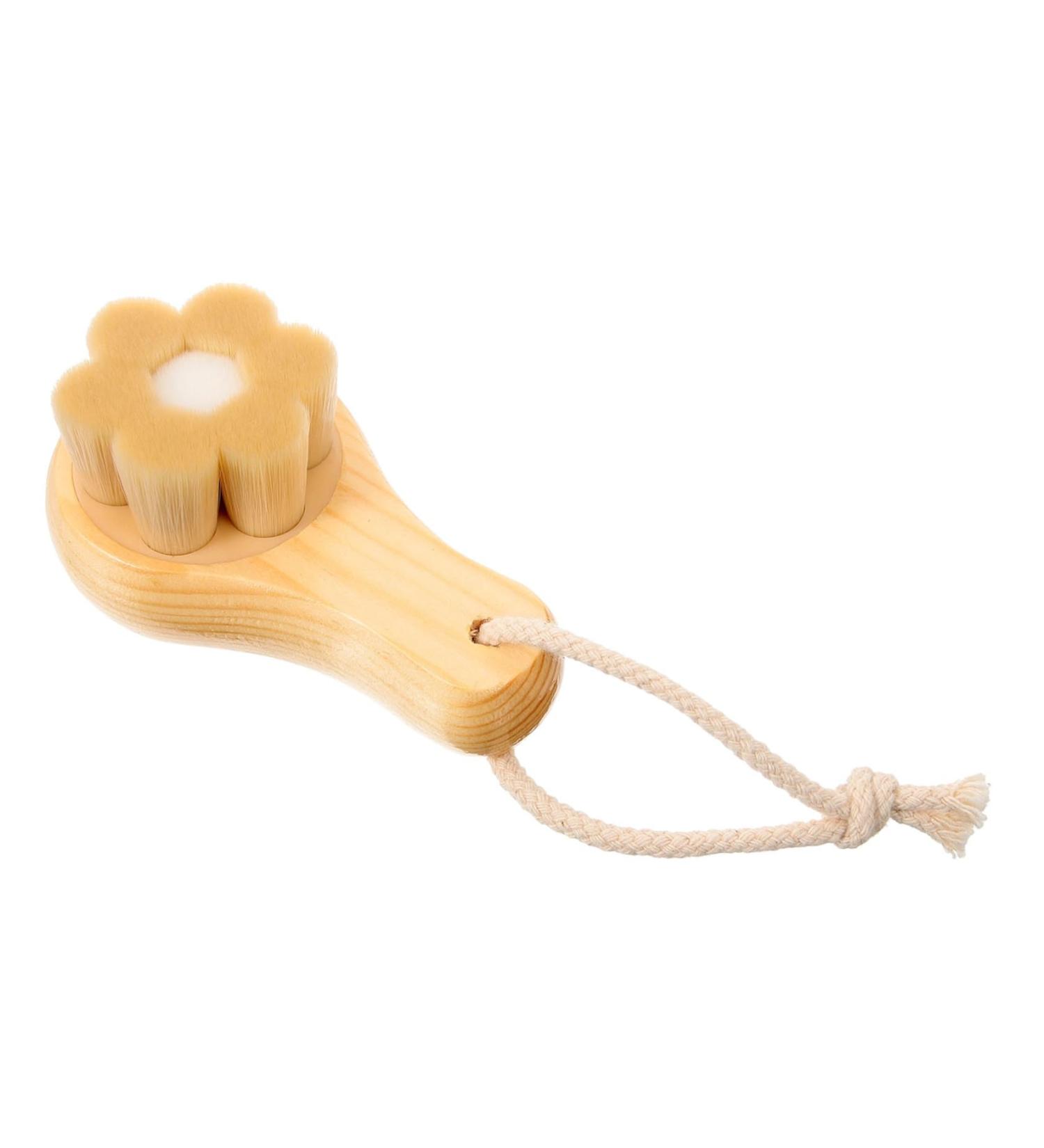 MERRYHAPY Facial Wash Brush with Wooden Handle Face Brush Facial Cleansing Brush Exfoliating Face Scrubber Face Scrubber for Men Facial Exfoliator Face Exfoliator Brush Face Brush - Buy Online on GoSupps.com