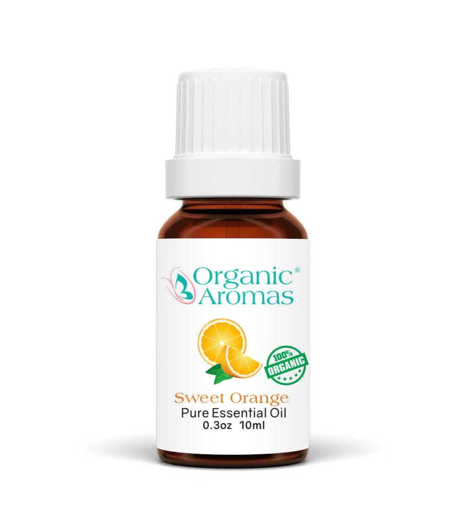 Organic Sweet Orange Essential Oil by Organic Aromas 0.3 oz 10ml