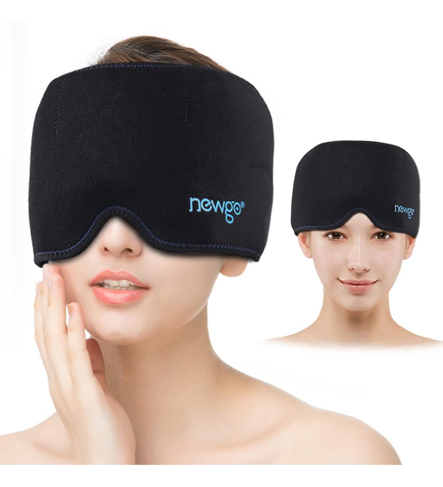 NEWGO Migraine Relief Ice Wrap - Reusable Hot Cold Therapy Headache Hat for Chronic Migraine & Tension Headache - Stress Relief & Puffy Eyes - Black (1 Count) - Buy Online on GoSupps.com