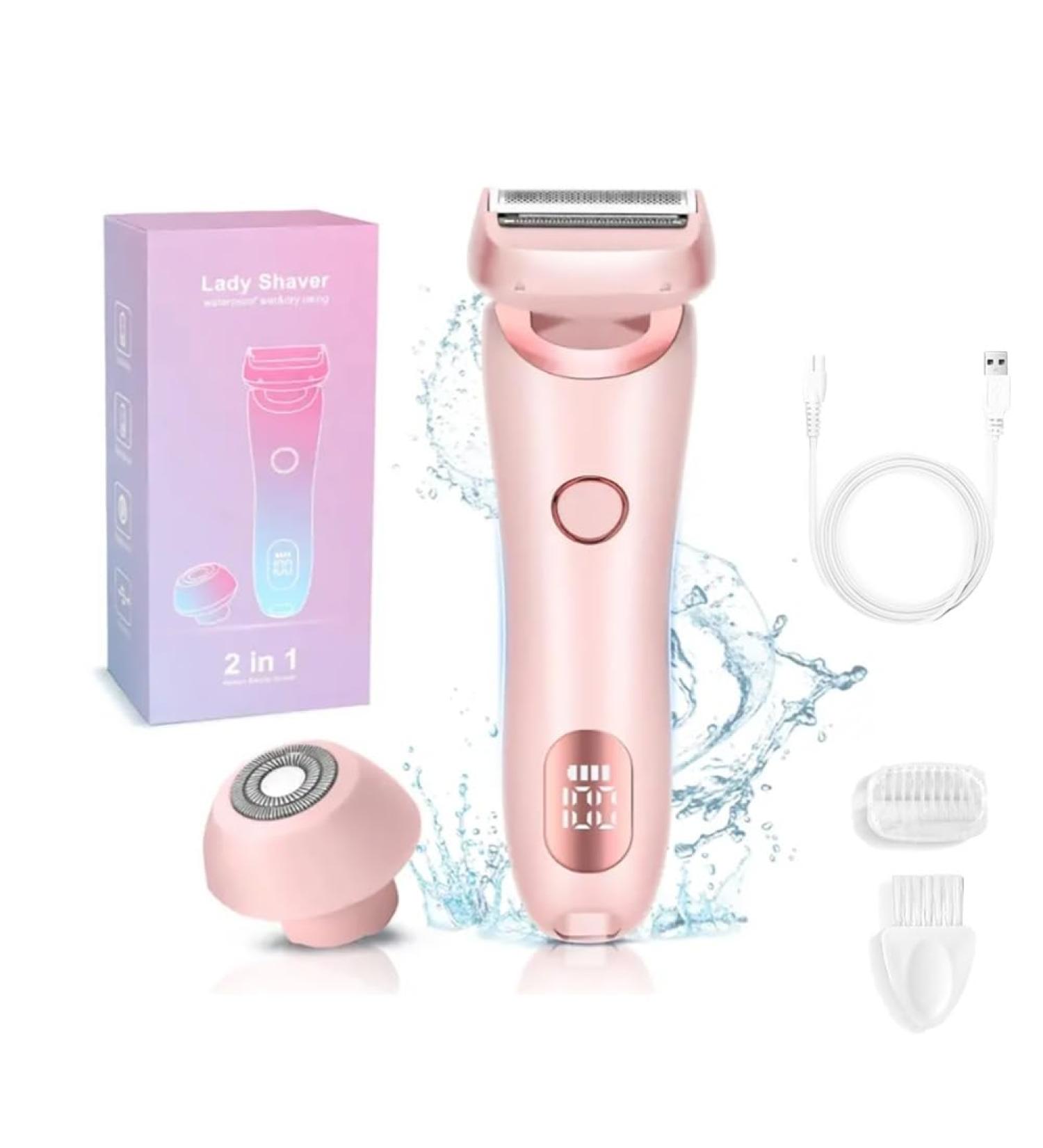 Silkbabe on the Go Lady Shaver 2 in 1 Electric Razors for Women Double-Headed Womens Electric Razors for Shaving Rechargeable Lady Shaver for Pubic Hair Legs And Face(1pc-pink) - Buy Online on GoSupps.com