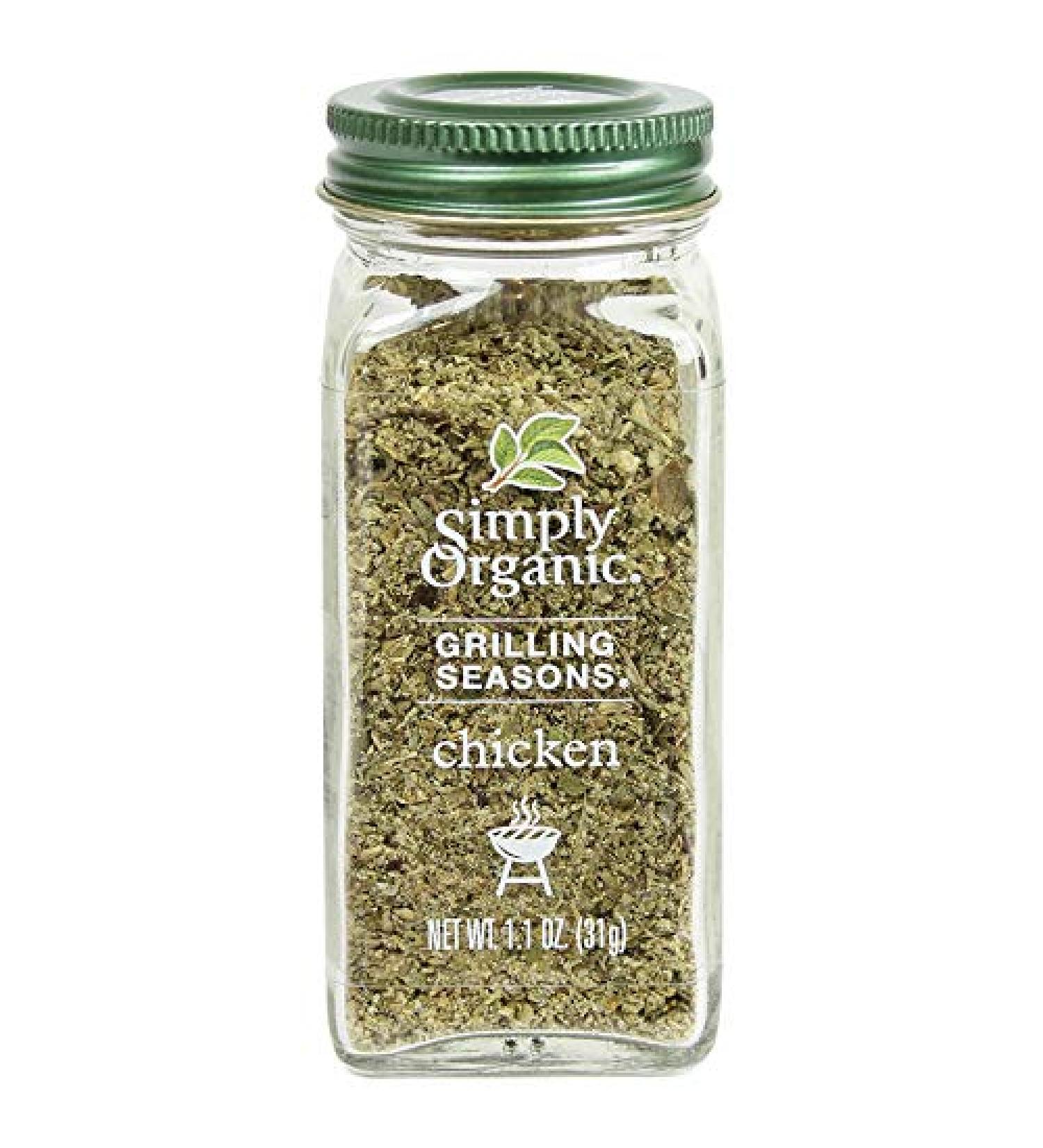 Simply Organic Grilling Seasons Chicken - 1.1 oz | Flavorful Organic Spice Blend - Buy Online on GoSupps.com