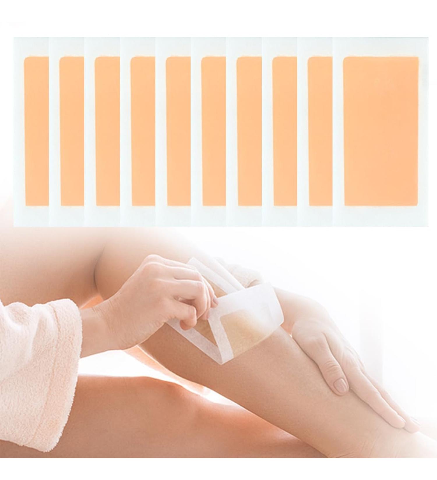 VBKITW Fleece Hair Removal Strips - 10 Pieces for Wax & Sugar Paste 9x18.5cm Face & Body Epilation - Buy Online on GoSupps.com