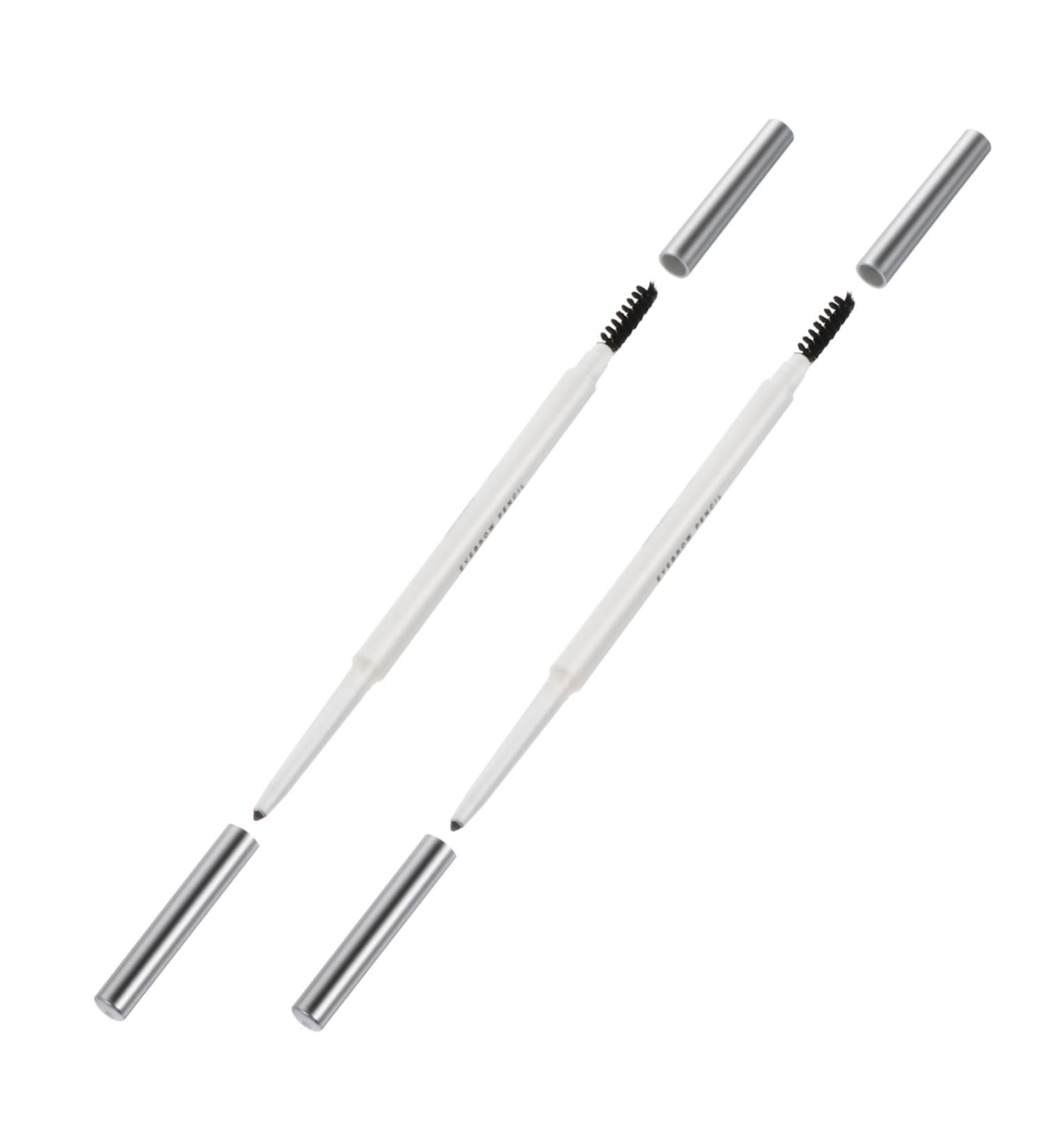 Healvian 2pcs Double-headed Waterproof Eyebrow Pencil Brow Pen Brush Brow Pencil with Brush Abs (shell) 1 count (Pack of 1) Assorted Color - Buy Online on GoSupps.com