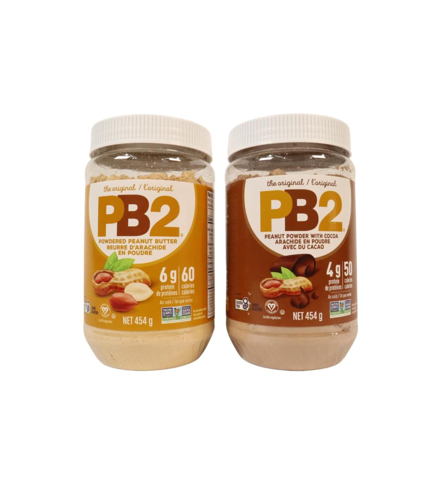 Peanut Butter Powder - Original Peanut Butter 454g and Chocolate Peanut Butter 454g - High Protein Peanut Butter Ideal for Smoothies Baking and More! Low-Calorie Powdered Peanut Butter. - Buy Online on GoSupps.com
