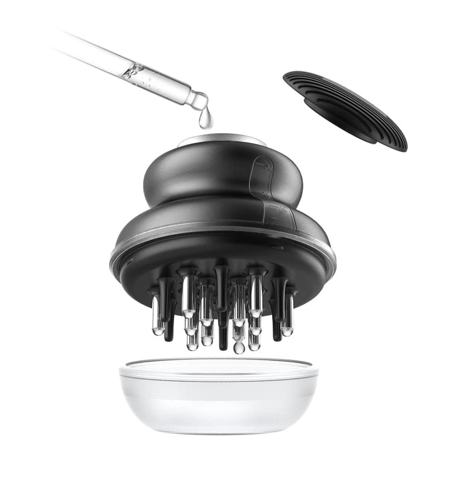 2-in-1 Scalp Massager & Hair Applicator Bottle - Kimairay Root Comb for Hair Treatment & Essential Oils - Black - Buy Online on GoSupps.com