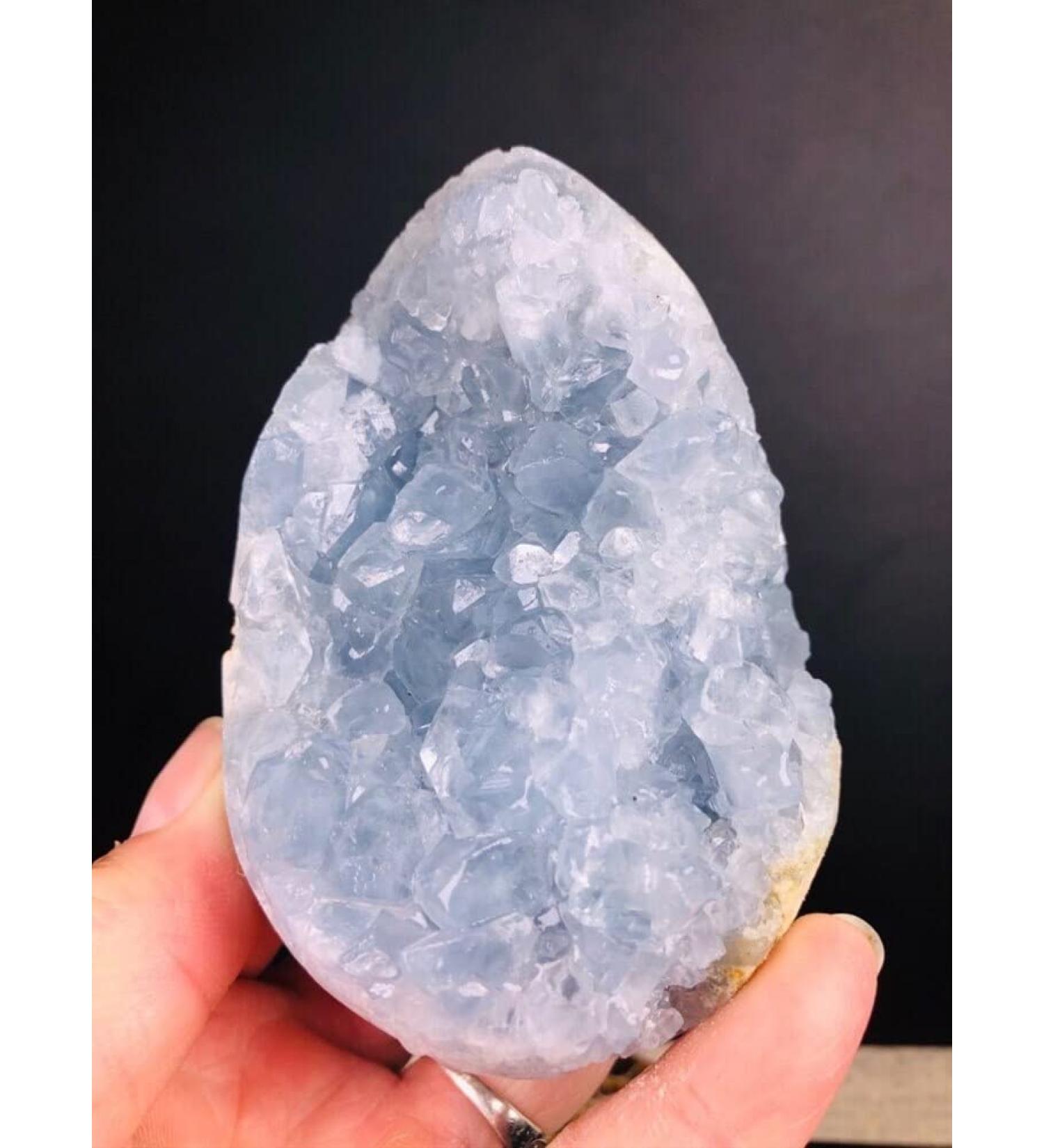 Home Decoration Natural Celestite Crystal Cluster Sky Blue Geode Specimen Home Decor Stones ERTEYIN