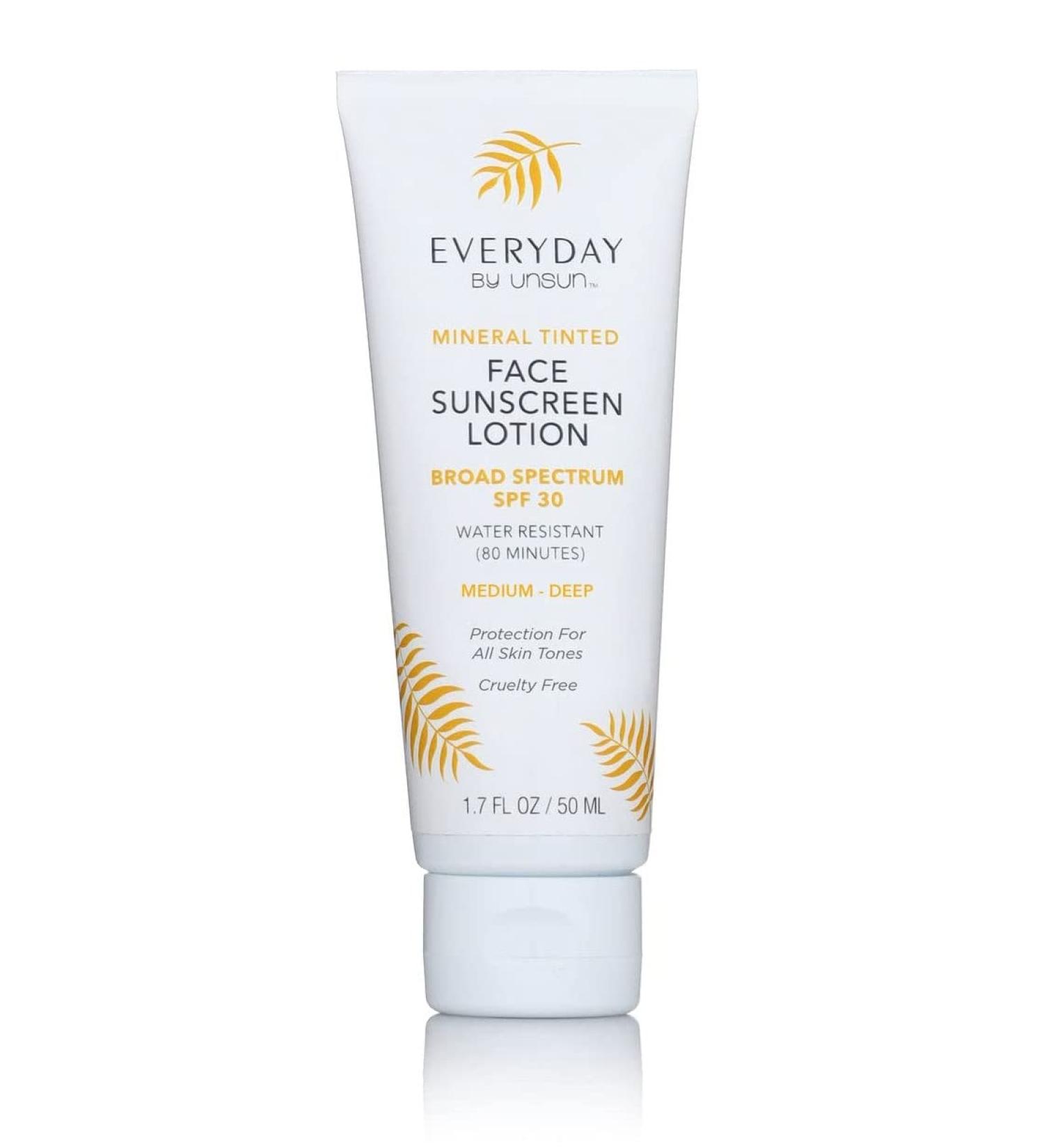 Unsun Mineral Tinted Face Sunscreen SPF 30 Medium/Deep 1.7 fl oz / 50 ml - EVERYDAY - Buy Online on GoSupps.com