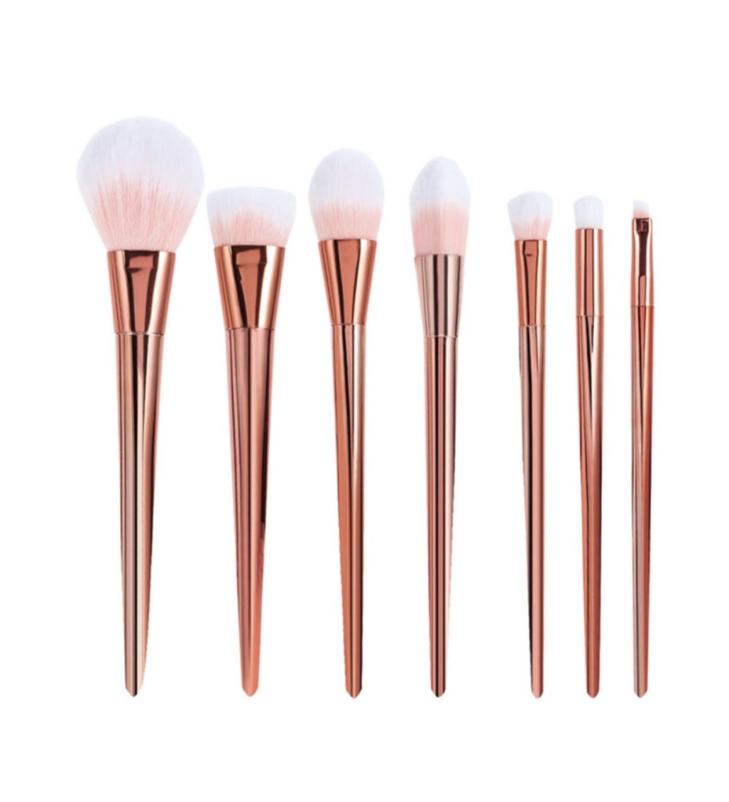 FRCOLOR 7pcs Durable Pink Makeup Brush Set - Eyeshadow Foundation & Face Brushes - Reusable Cosmetic Kit - Buy Online on GoSupps.com