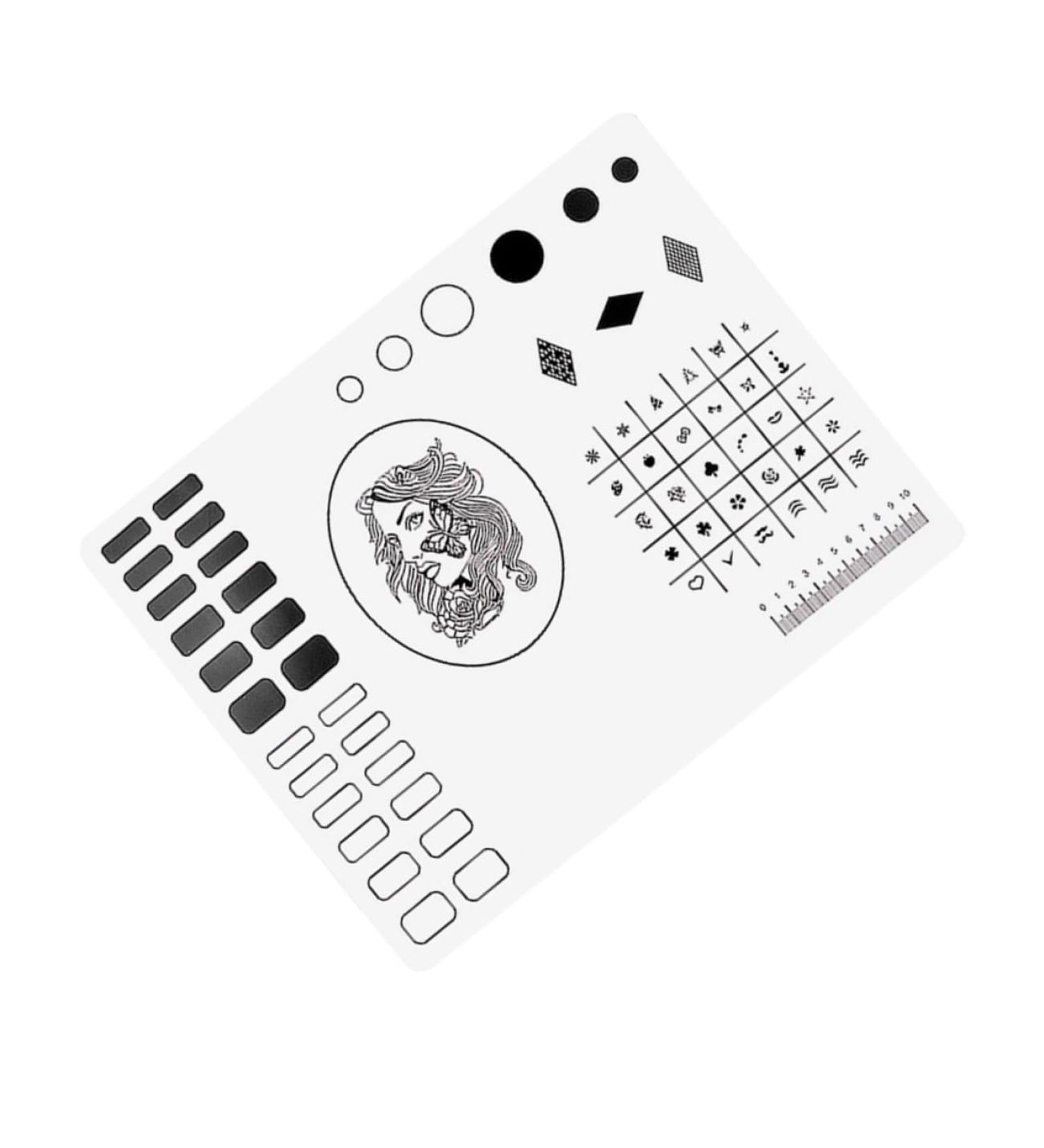 Healeved Manicure Mat Tools Nail Sticker Guide Nail Art Stamping Mat Nail Accessories Nail Art Transfer Tool Nail Stamp Plate Nail Art Mat Nail Art Tool Earth Tones Nail Supplies 40.5*30.5cm As Shown - Buy Online on GoSupps.com