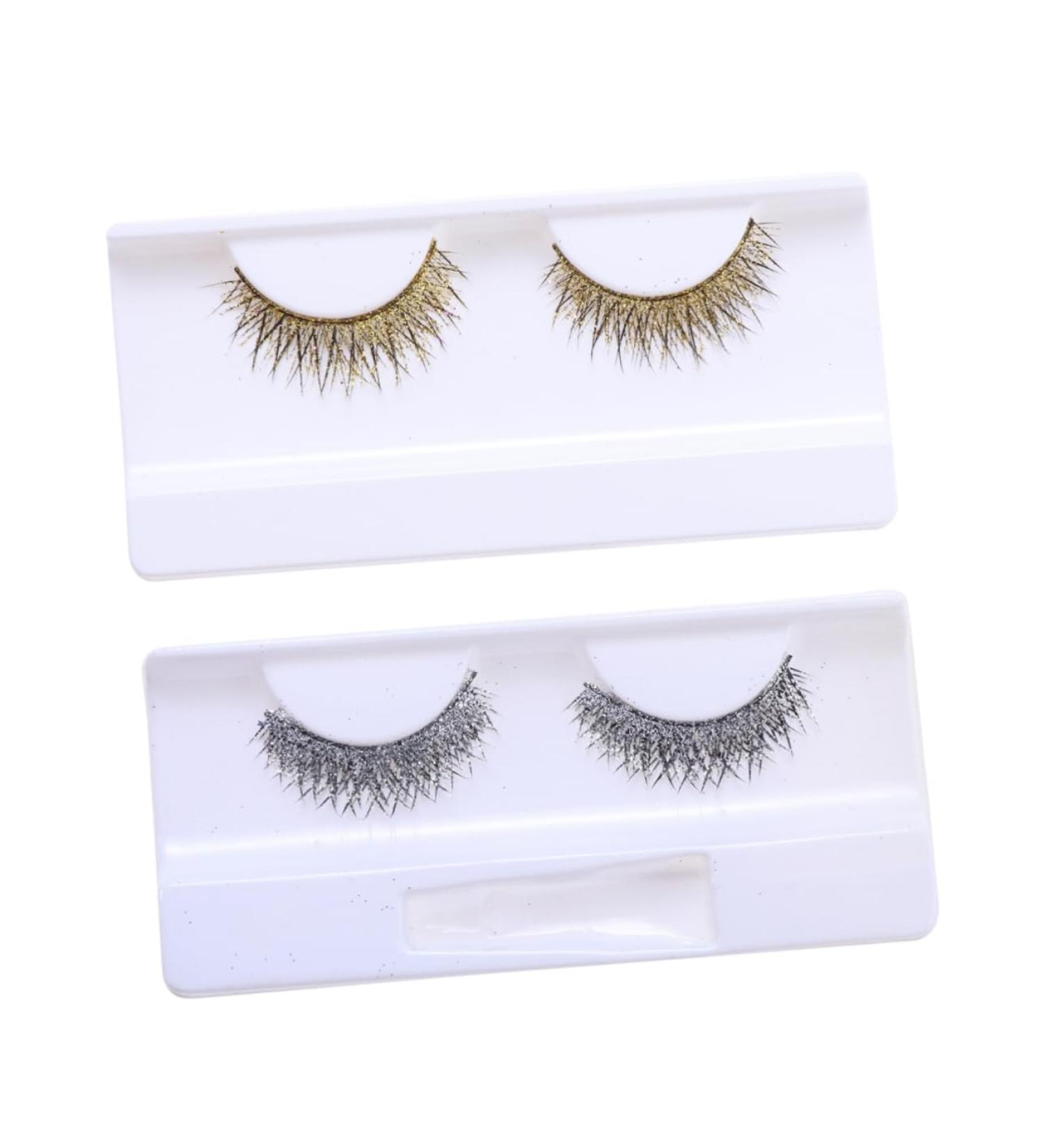 Shiny Exaggerated False Eyelashes Thick Eye Lashes Extension for Women Girls Cosplay Fancy Party Fluffy Fake Lashes Dramatic Stage Makeup Accessory - Buy Online on GoSupps.com