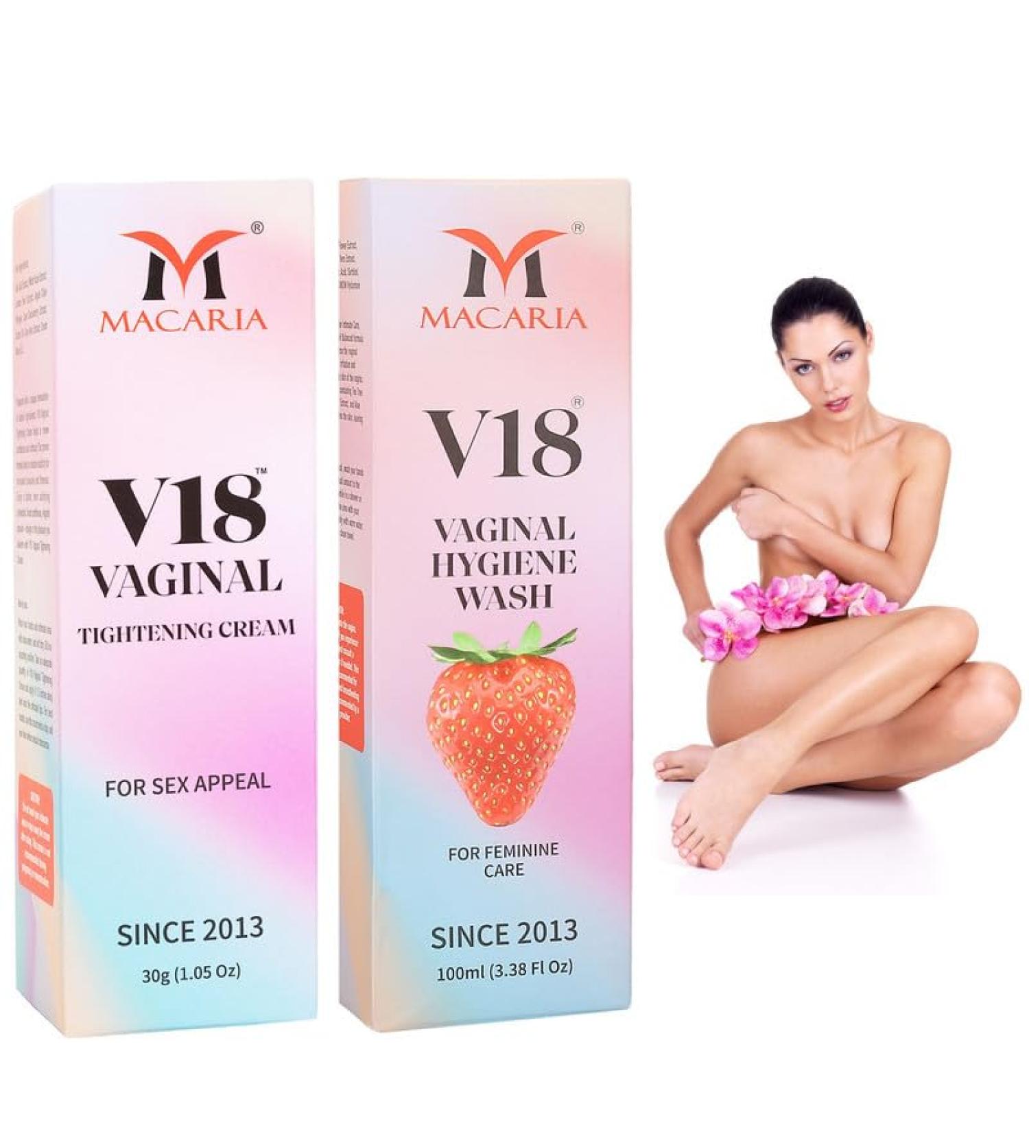 MACARIA V18 Virgin Vaginal Tightening Cream Gel & V Part Wash - Enhanced Intimacy & Freshness - Buy Online on GoSupps.com