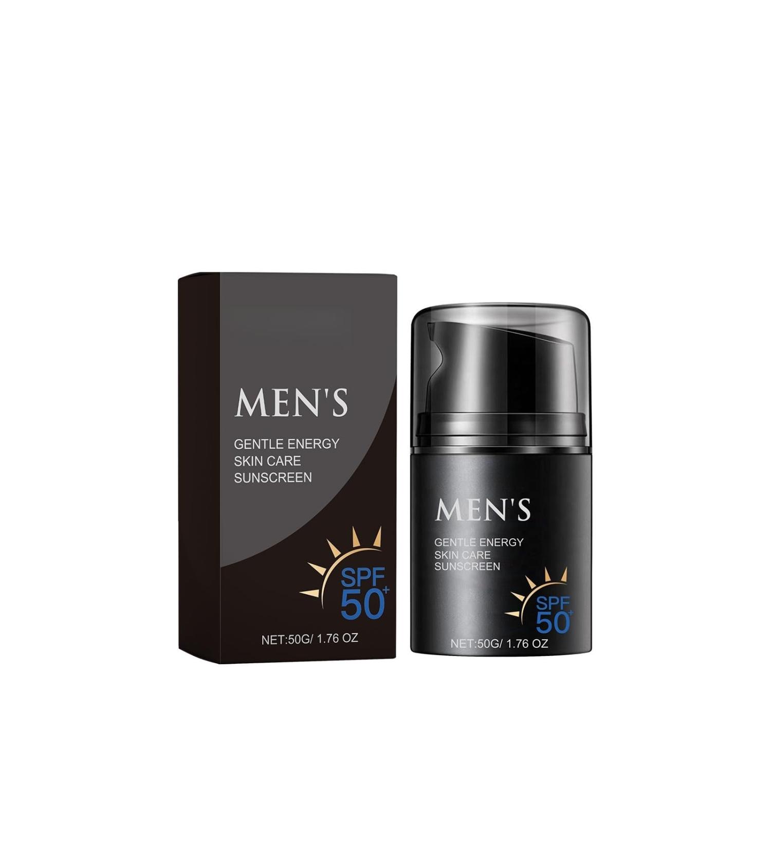 Men's Sunscreen - SPF 50+ Sunscreen Lotion SPF 50 Sun Screen Protector - Waterproof Sweat-Proof Moisturizing Skin for Face and Body - Buy Online on GoSupps.com