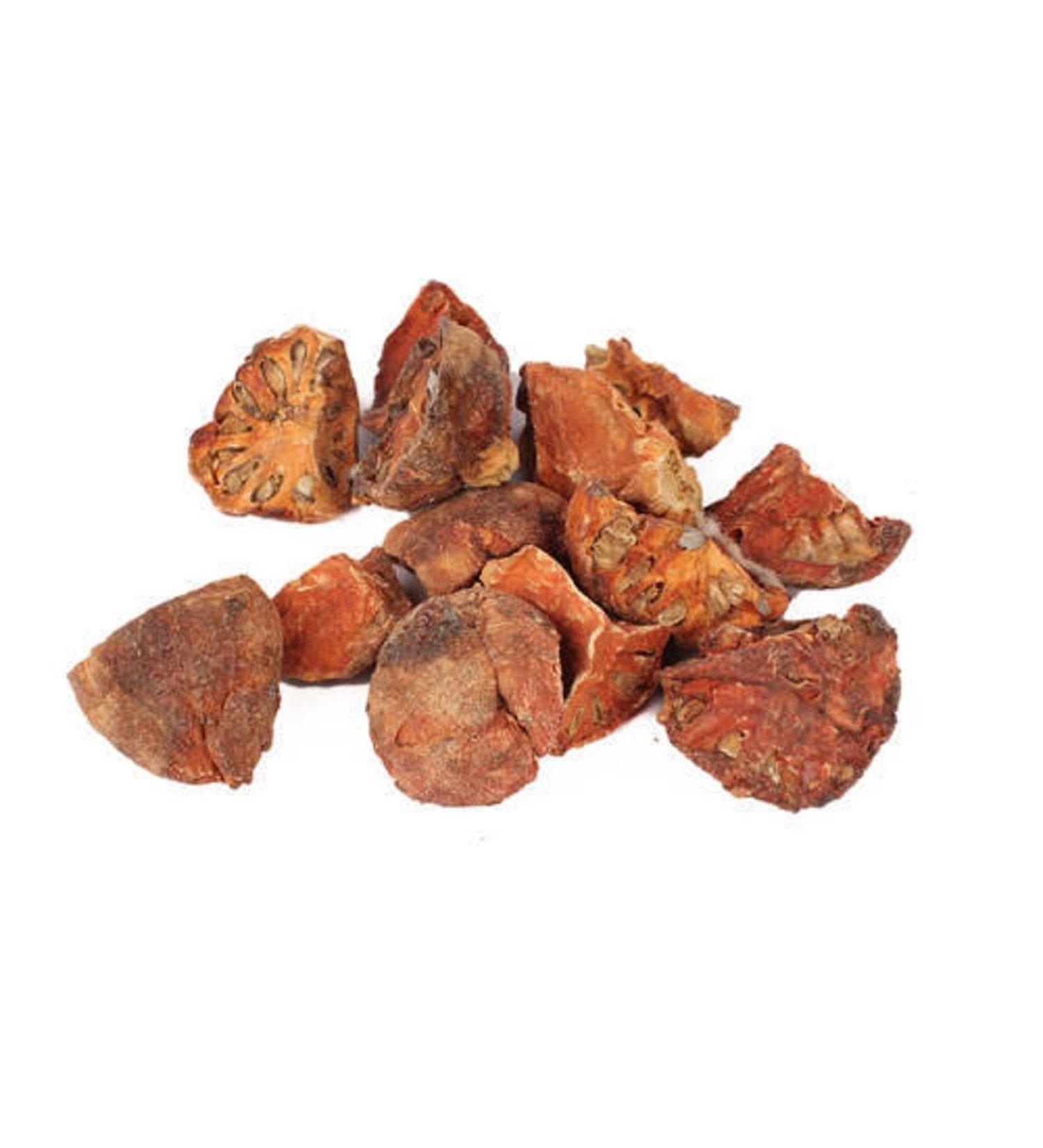 Vinarghya Belgiri Dry/Natural Wood Apple/Beal Fruit/Bel Giri/Bail Phal/Aegle marmelos/Vael/Bela/Bilva/Bill/Bilum/Koovalam/Baela/Vilvam/Maredu 100g - Buy Online on GoSupps.com