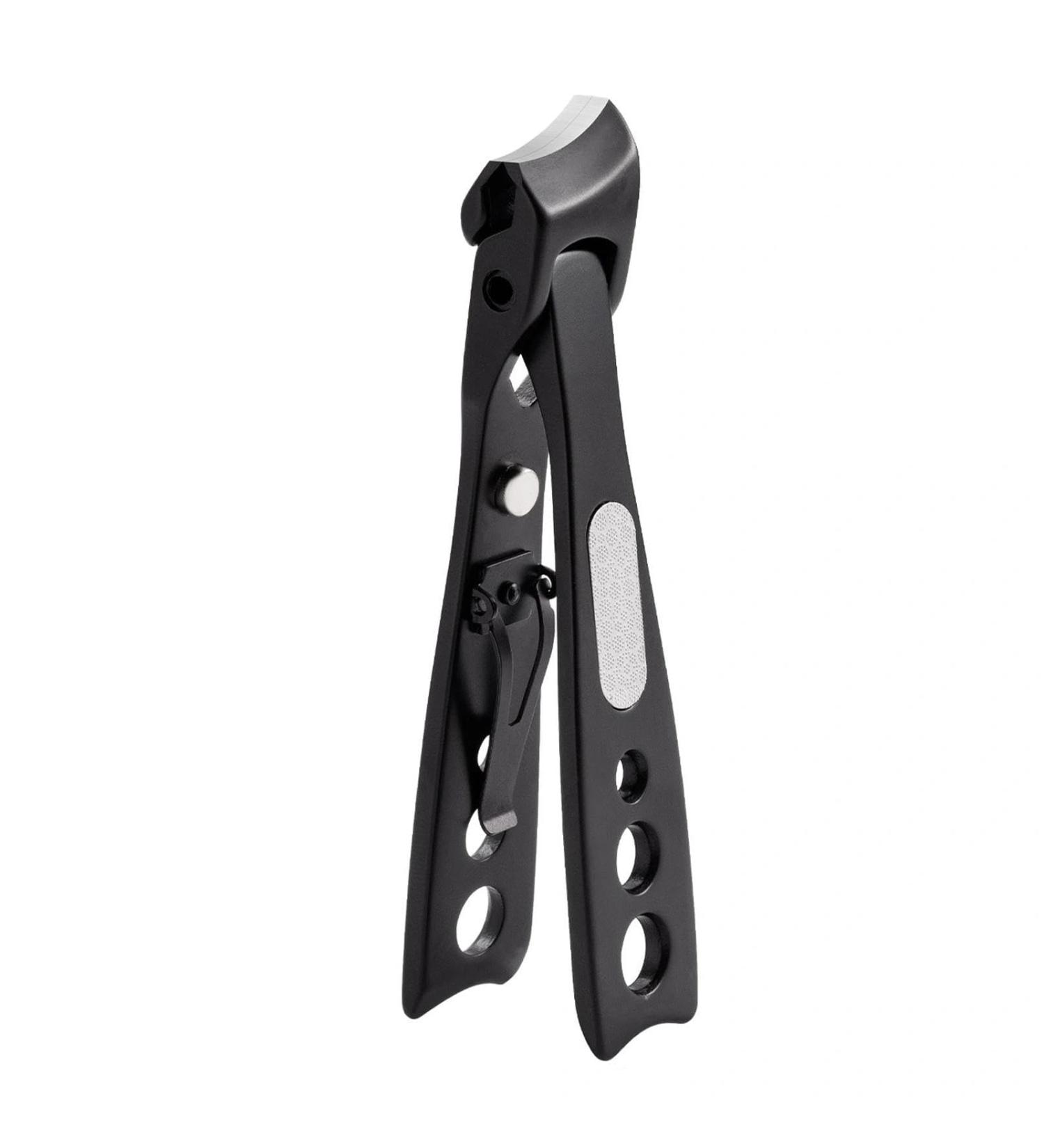 Ushine Nail Clippers Angled Head Nail Clippers Premium Stainless Steel Heavy Duty Toenail Clippers with Built-in Nail File for Kids Adult Seniors Thick Fingernail and Toenail-Black - Buy Online on GoSupps.com