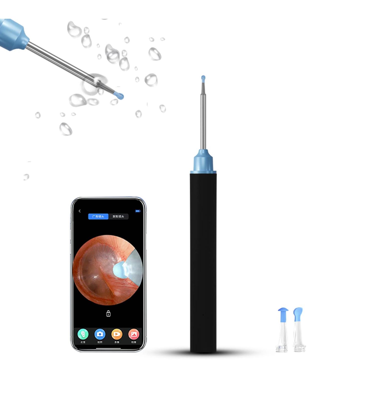 Ear Wax Removal Tool with Camera and Light - Ear Cleaner Kit for Black Wolf wush - 6 Ear Spoons Included - Buy Online on GoSupps.com