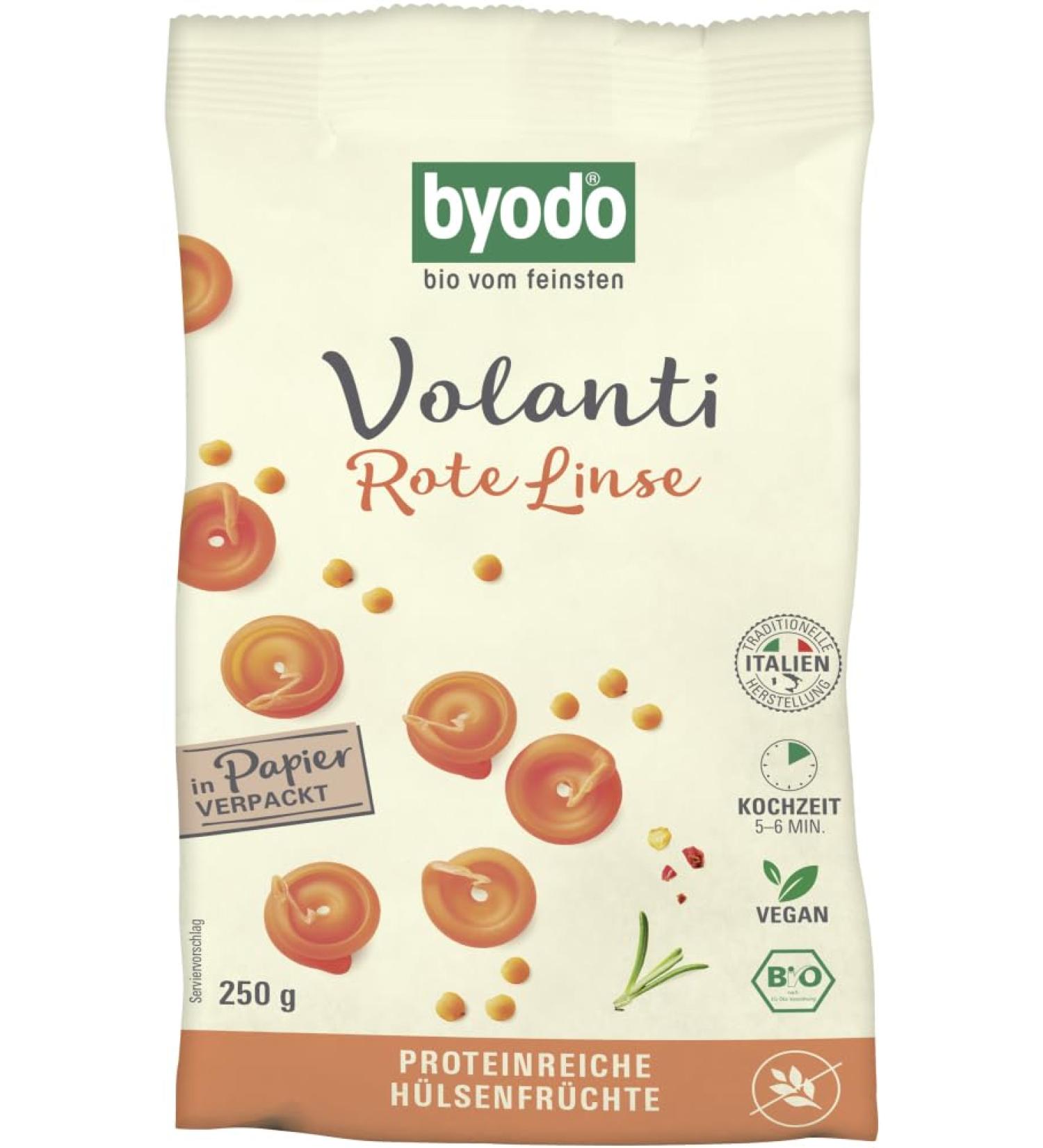 ByoDo Byodo Volanti Pack of 2 Organic Red Lentils 250g