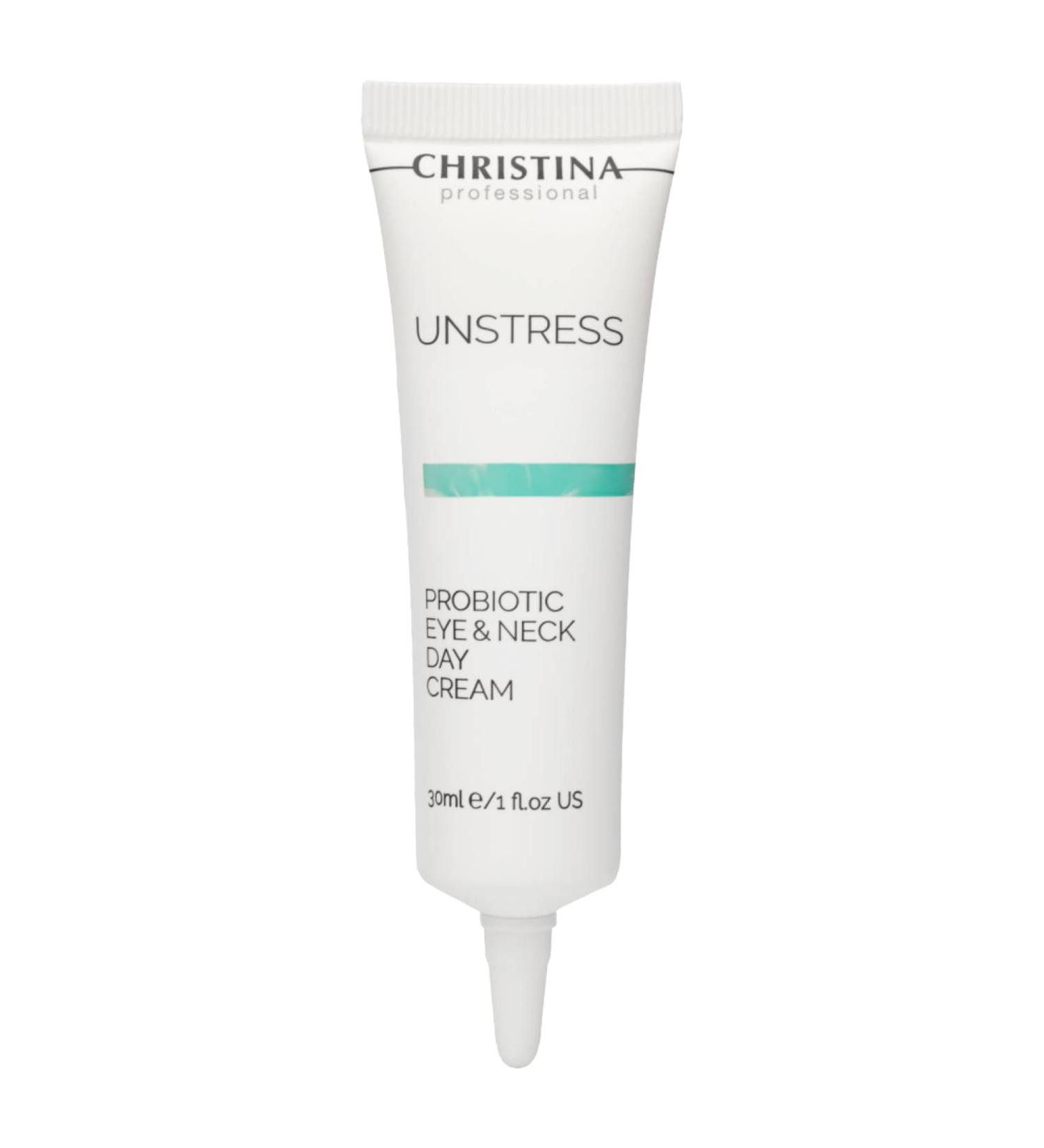 Buy CHRISTINA Unstress Probiotic Eye & Neck Day Cream - Nourishing Peptide Moisturizer for All Skin Types | Soothes & Protects | 1 fl. oz (30 ml) - International Shipping Available - Buy Online on GoSupps.com