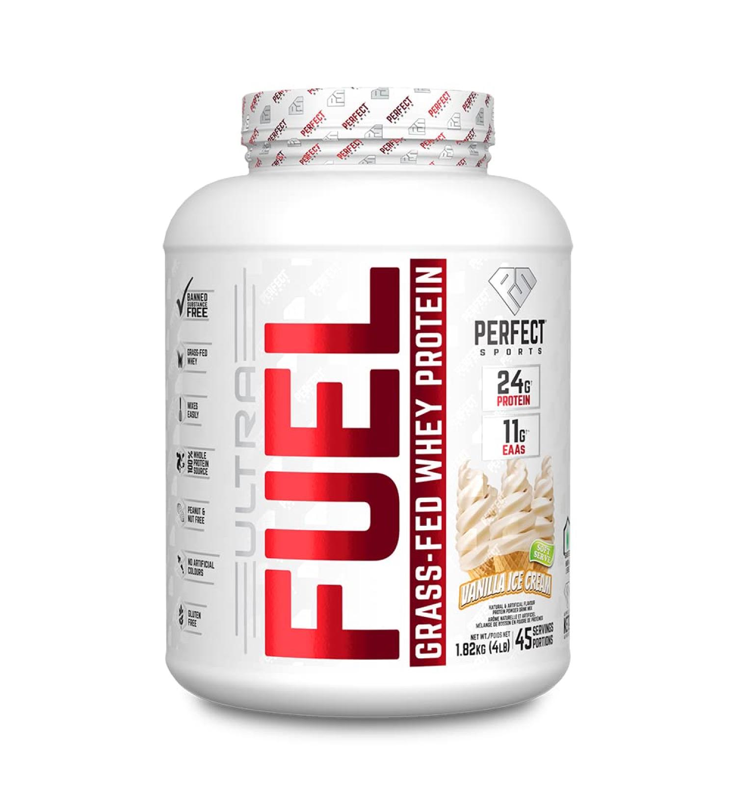 ULTRA FUEL - Grass-Fed Whey Protein 4lb - Vanilla Ice Cream Vanilla Ice Cream 1.81 kg (Pack of 1) - Buy Online on GoSupps.com