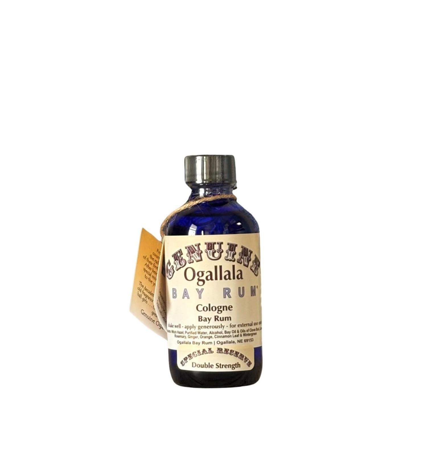 Ogallala Bay Rum | Double Strength Genuine Cologne For Him | Hand Crafted | Old Fashioned Bay Rum Scent | 4 oz Bottle