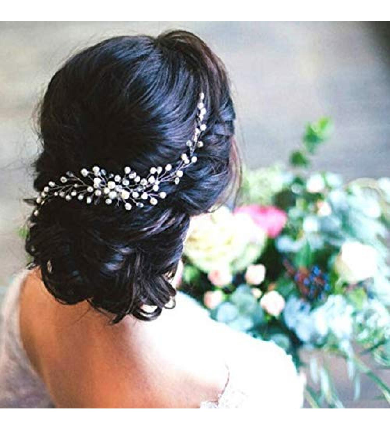Dusenly Bridal Hair Comb - Elegant Hair Vine Clips with Pearls | Wedding Hair Accessories for a Perfect Bride - Buy Online on GoSupps.com