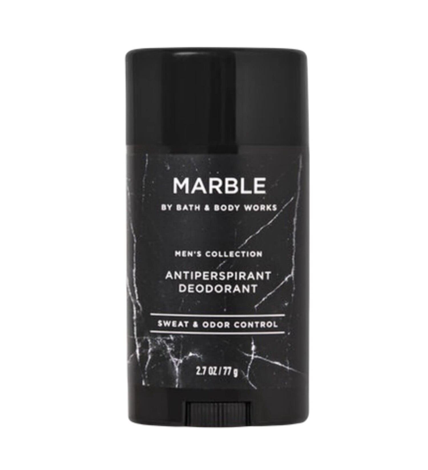 Bath & Body Works Marble Antiperspirant Deodorant With 24-hour Sweat and Odor Protection For Men 2.7 Ounce (Marble)