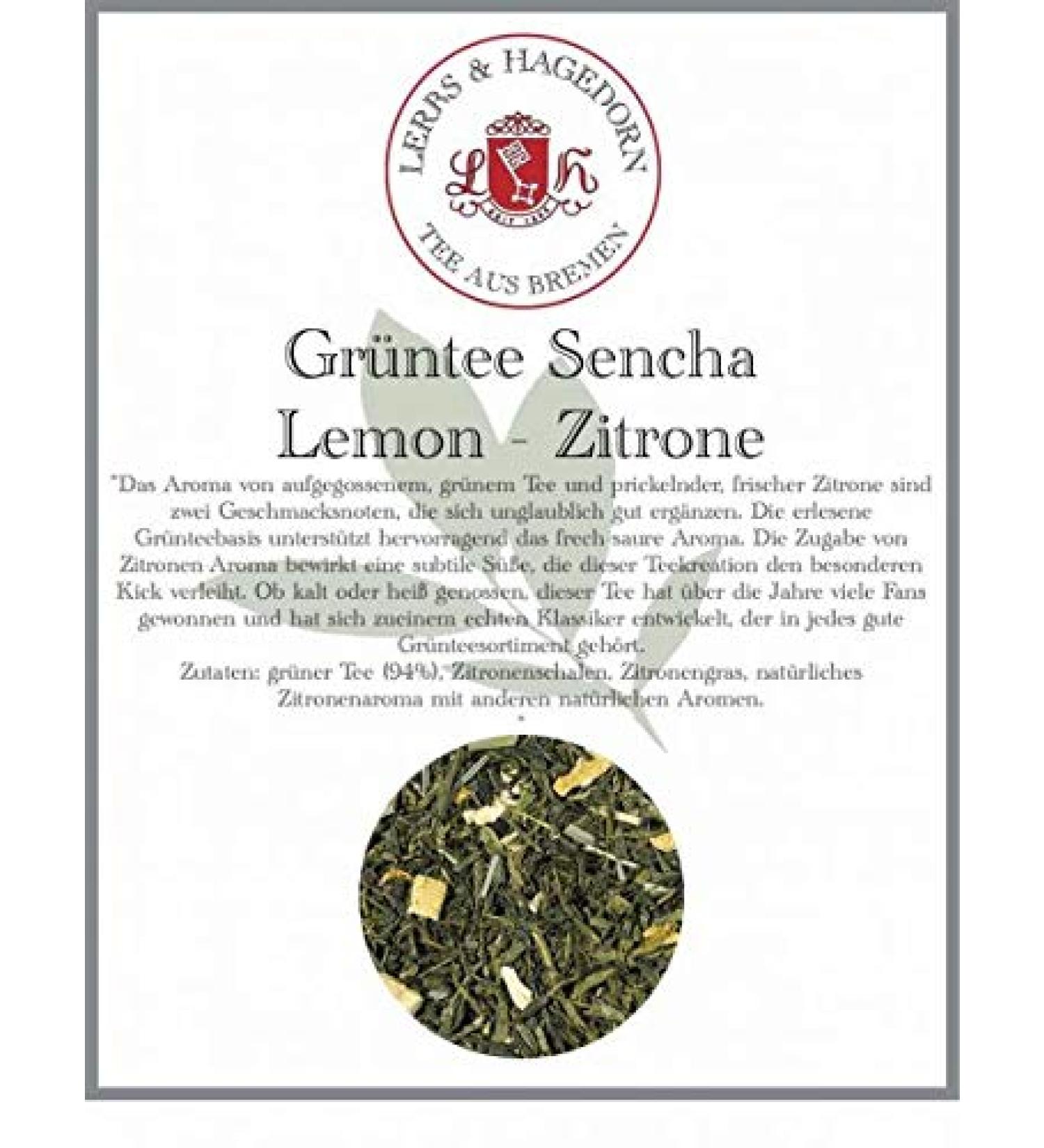  Lerbs & Hagedorn Sencha Lemon Green Tea 1 kg - Buy Online on GoSupps.com