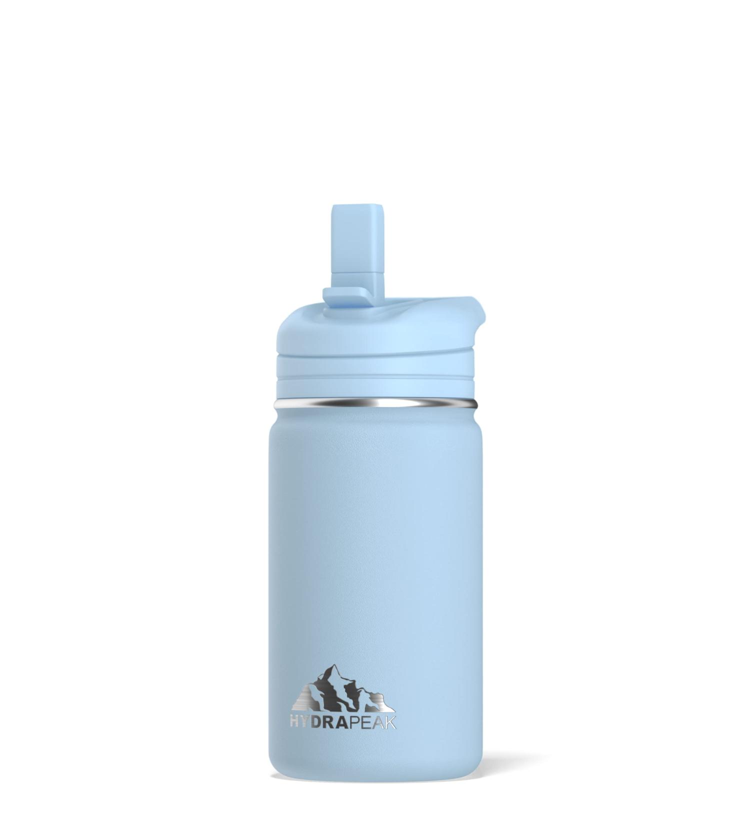 Hydrapeak Mini 14oz Kids Water Bottle with Straw Lid  Insulated Water Bottle Kids  Kids Water Bottle Stainless Steel  Kids Water Bottles (Cloud) 1 Cloud - Buy Online on GoSupps.com