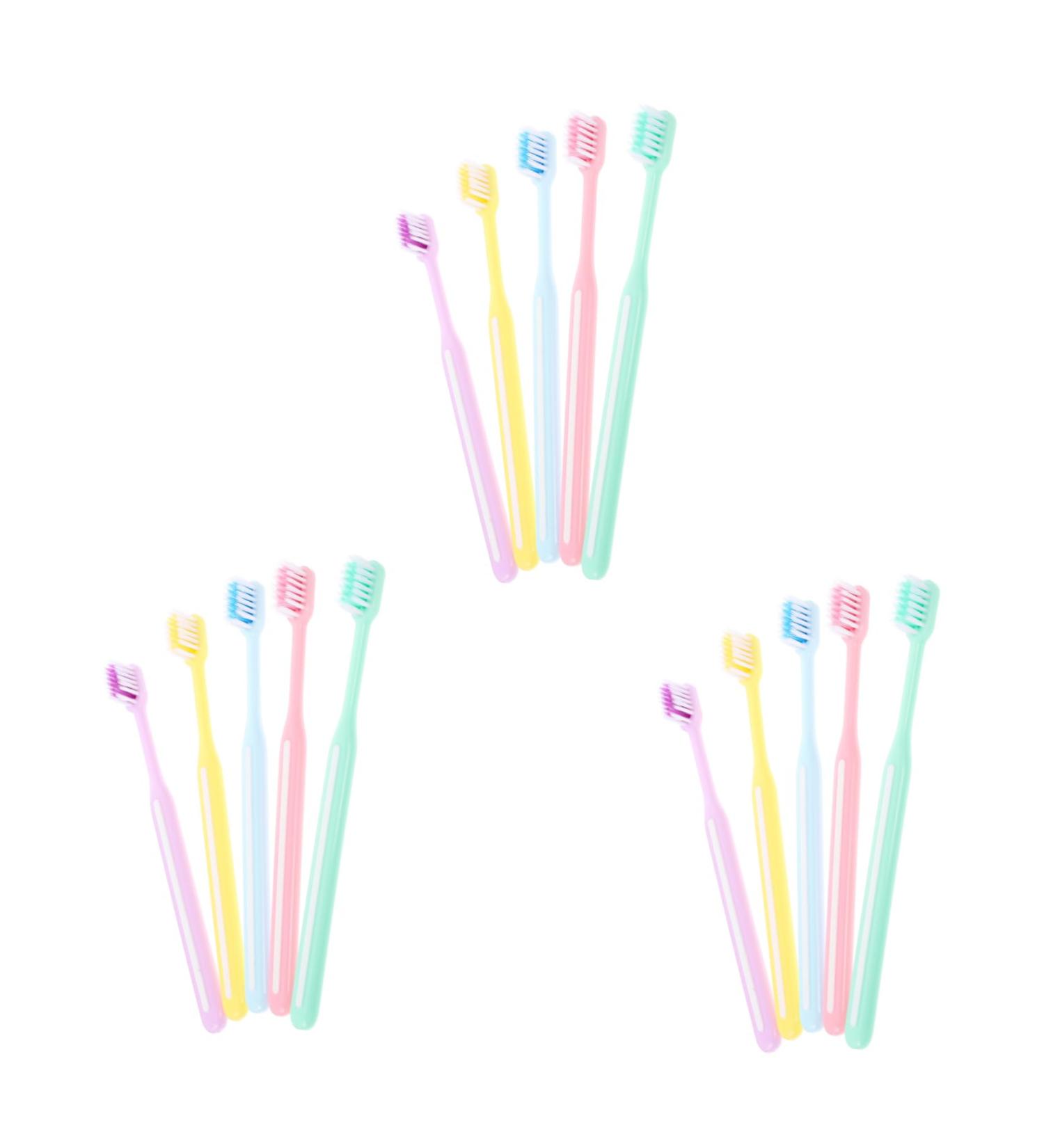 Shop Minkissy 15-Piece Travel Toothbrush Set - Foldable Camping Cleaning Accessories | Soft PP Adult Toothbrush Bulk - Buy Online on GoSupps.com