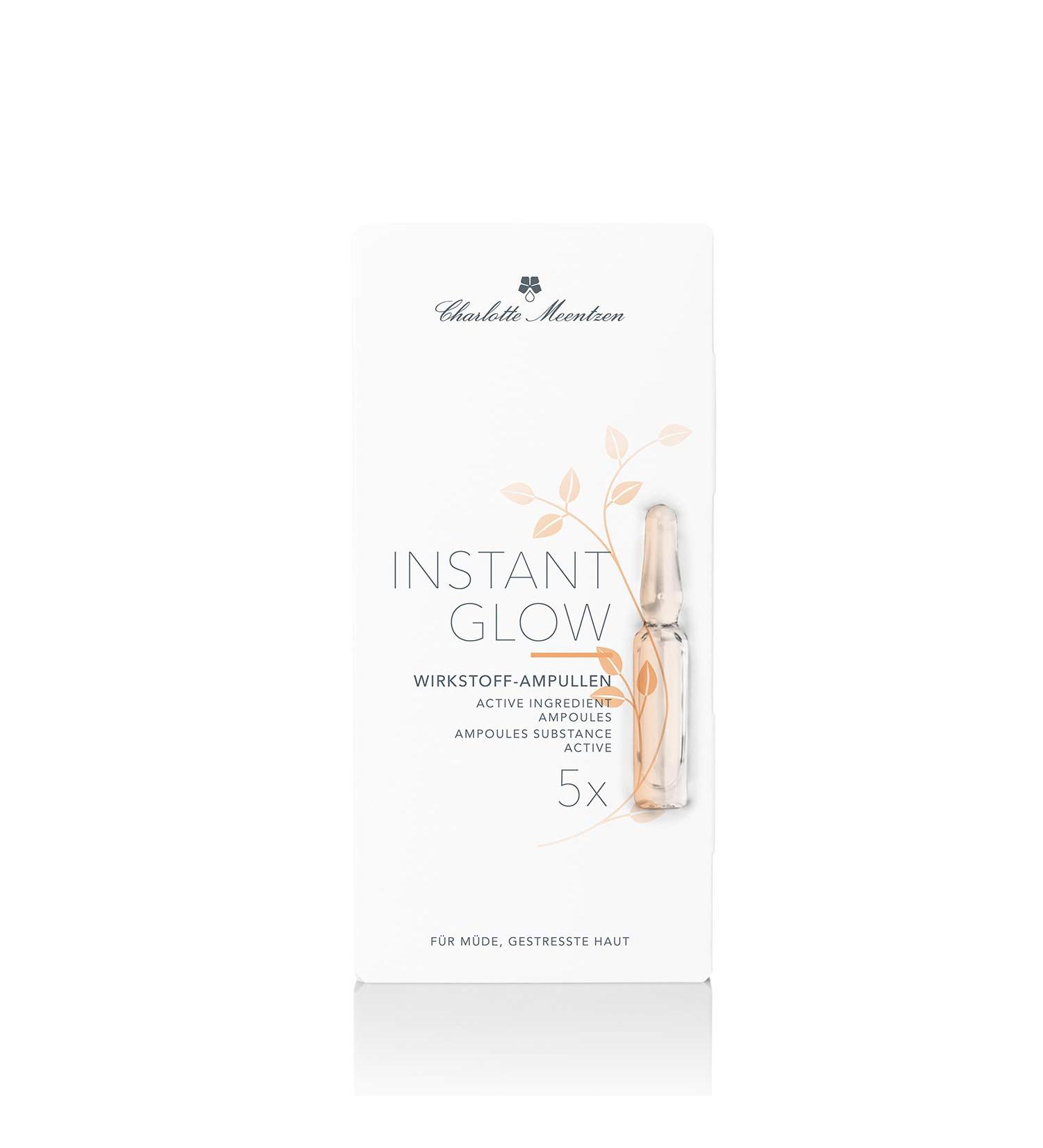 Charlotte Meentzen Instant Glow Active Ingredient Ampoules - 5 x 2 ml for Radiant Skin - International Shipping Available - Buy Online on GoSupps.com