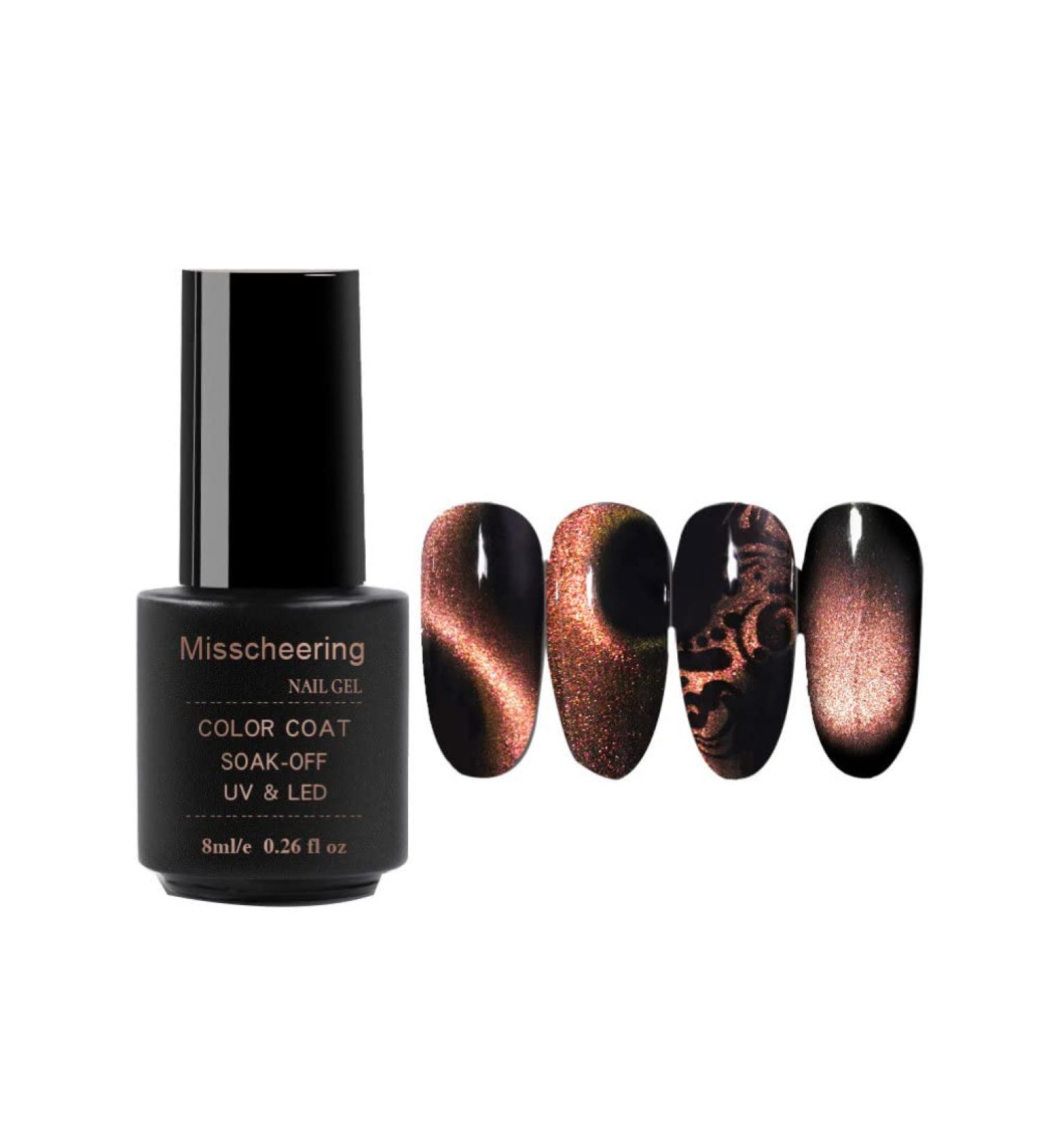 Minkissy Women Nail Gel Nail Magnet Cat Eye Magnet Shimmer Nail Polish Cat Eye Nail Varnish Flash Suit Magnetic Nail Varnish Black Gel Magnets Gel Polish Nail Jade 5d Cat Eye Gel Picture 10 - Buy Online on GoSupps.com