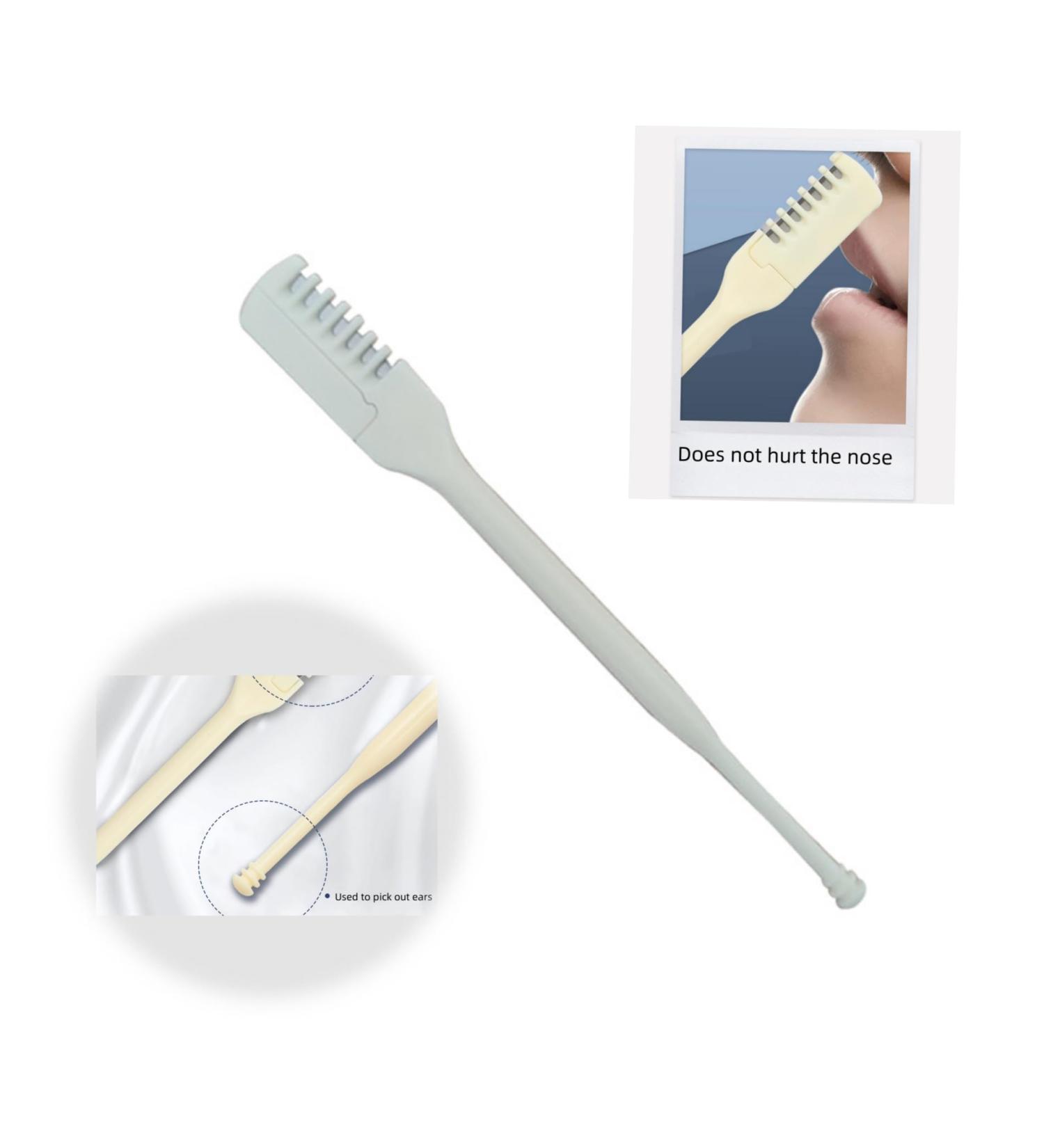 2024 2 in 1 Manual Nose Hair Trimmer - 360 Rotating Nose Hair Removal Tool for Men & Women - Unisex - White - Buy Online on GoSupps.com