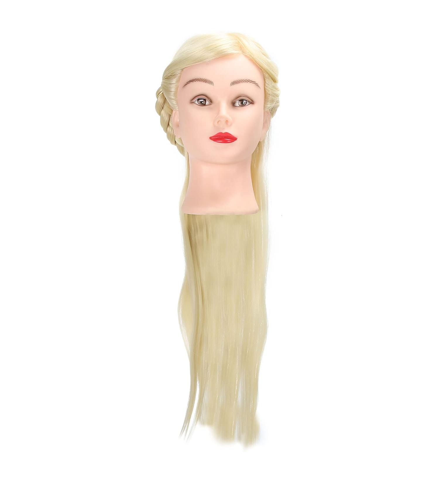 Hairdresser Training Head - 65cm Funny Practical Doll Head for DIY Hairstyling & Braids | High-Temperature Fiber - Buy Online on GoSupps.com