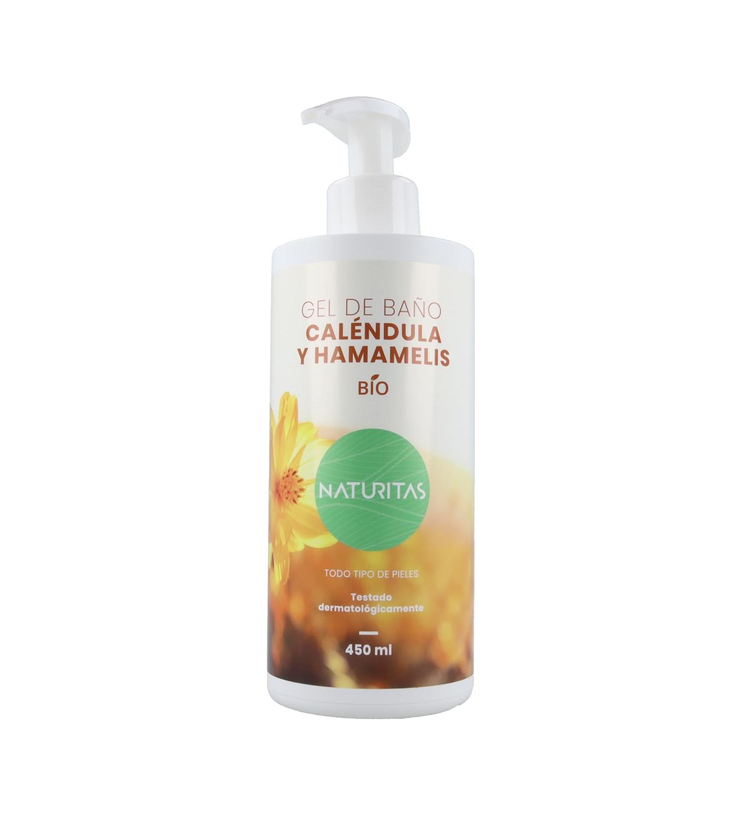 Naturitas Naturitas Essentials Organic Calendula Bath Gel for Sensitive Skin 450 ml | Witch Hazel | Aloe Vera | Natural Cosmetics | Organic Farming